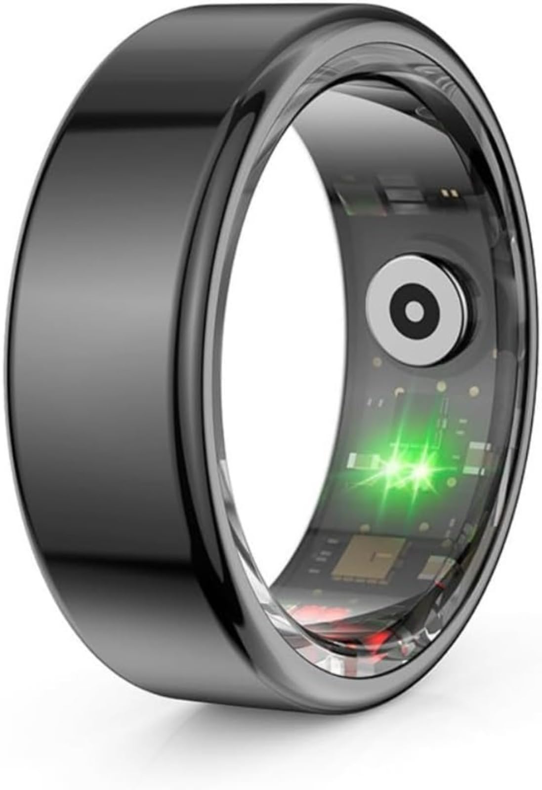 Anello intelligente per monitoraggio della salute, monitoraggio della frequenza cardiaca e dell'ossigeno nel sangue, controllo touch Bluetooth, impermeabile IPX8, leggero e indossabile