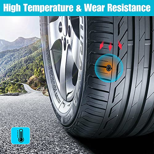 Image of 80PCS Tire Repair Rubber Nail Car Tire Repair Screw in Rubber Plug Nail Vacuum + Screwdriver Tool w /Box