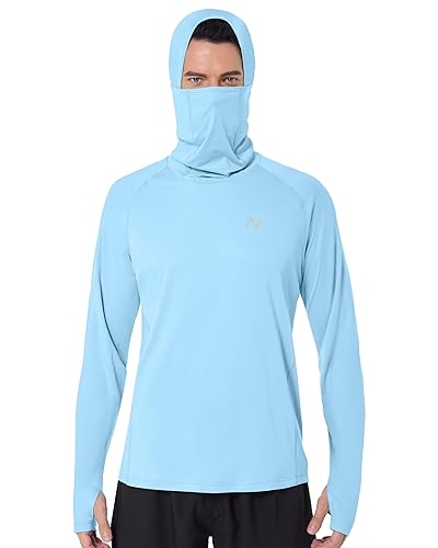 Men's UPF 50+ Sun Hoodie, Fishing Shirts UV Protection Long