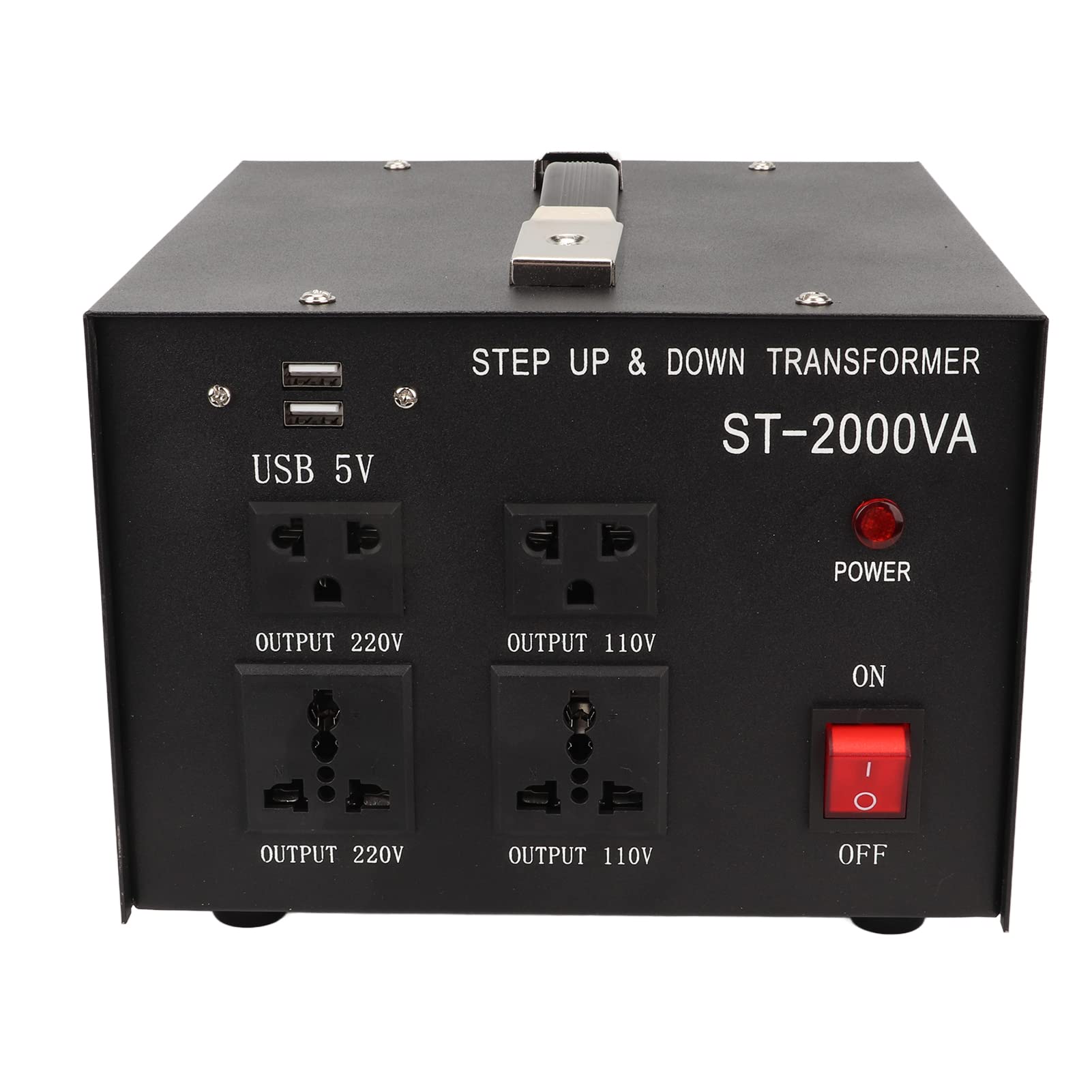 2000W AC110V to 120V and 220V to 240V Adjustable Input Voltage Transformer Step Up Buck Converter for Scientific Laboratories, Industries and Homes