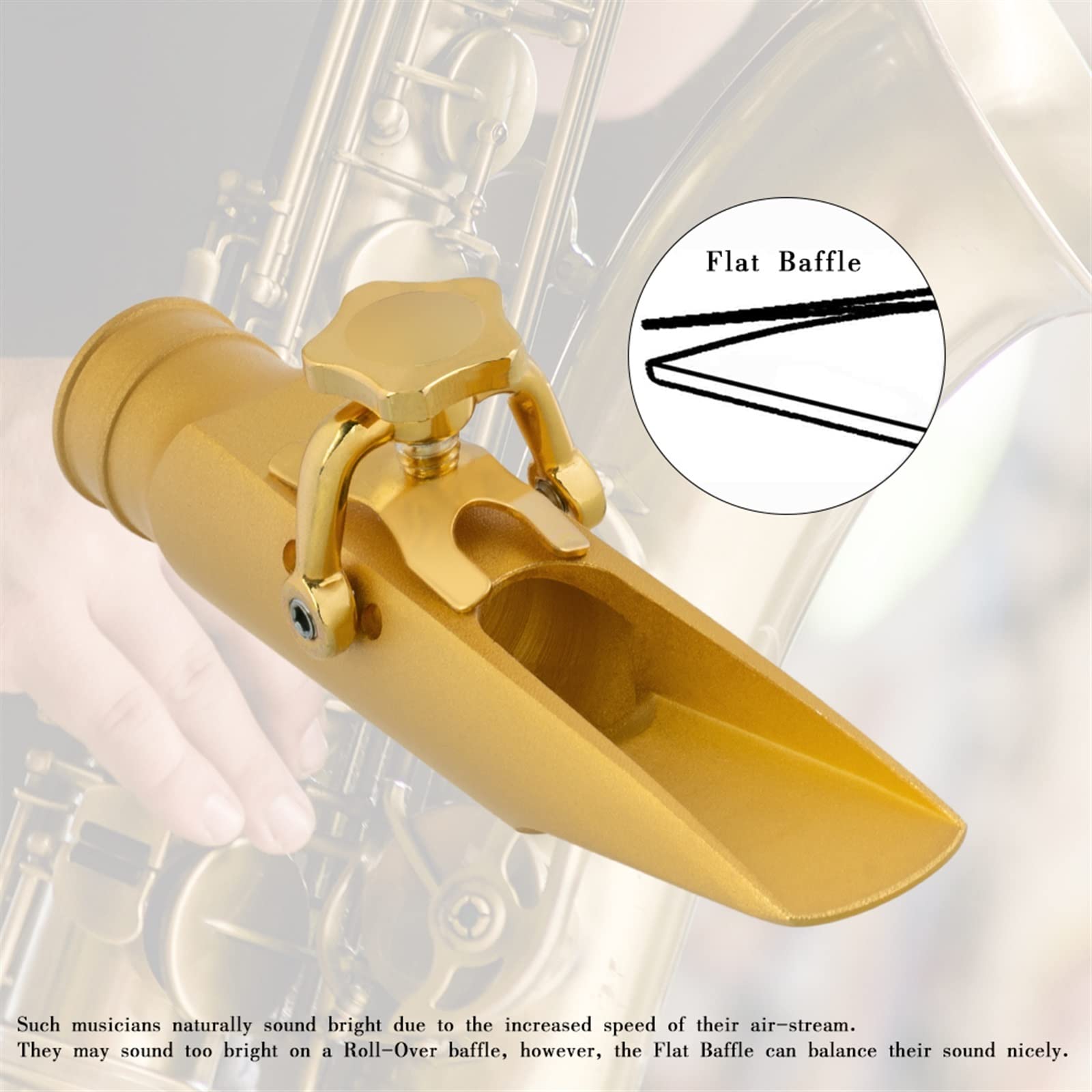 TSTS Bocchino Per Sassofono Tenore Sax Bb Bocchino Per Sassofono Tenore Placcato In Oro Accessori Per Parti Di Sassofono Parti di ricambio per sassofono