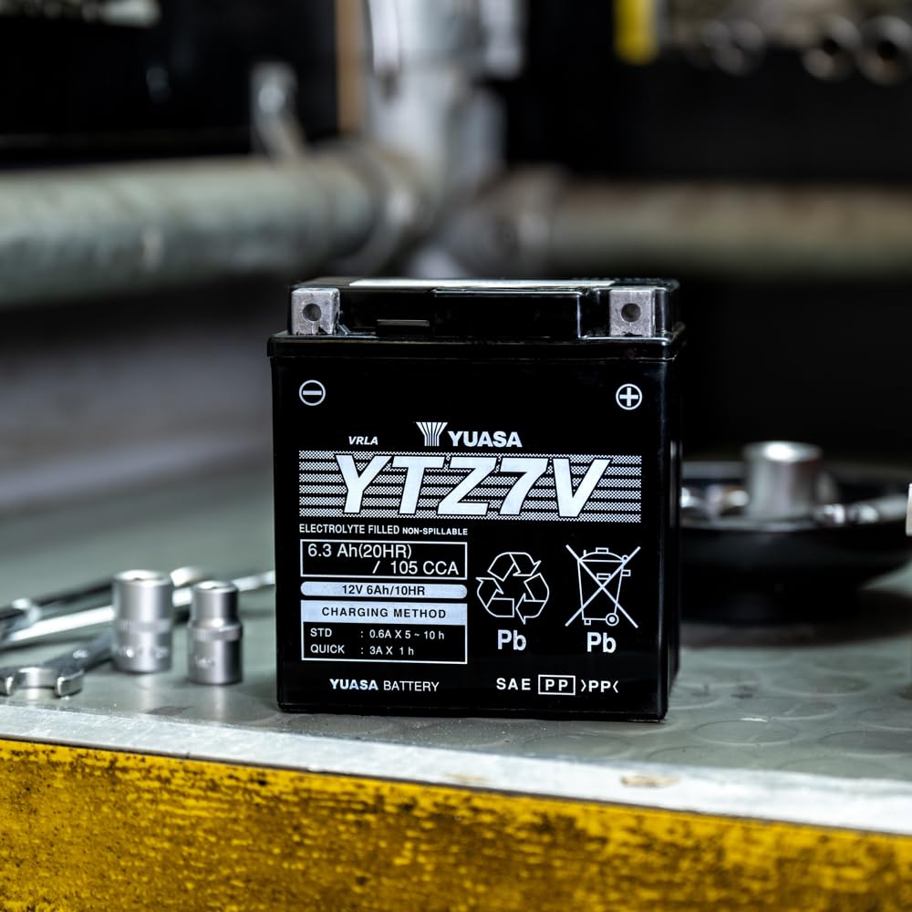 Yuasa YTZ7V 12V 105 CCA Batería de alto rendimiento libre de mantenimiento Batería AGM VRLA para moto gratis