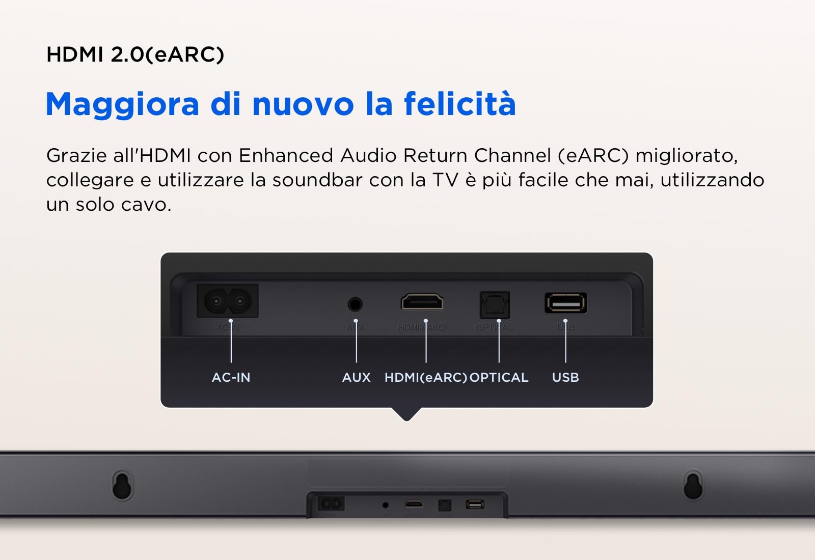 TCL S45HE Soundbar 2.0 100W Dolby Atmos DTS Virtual:X Bluetooth 5.2 HDMI eARC