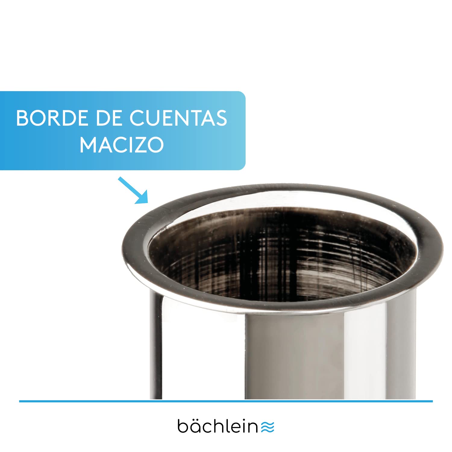 Bächlein Tubo de Inmersión para Sifón Universal - Extra largo 400 mm - Cromado