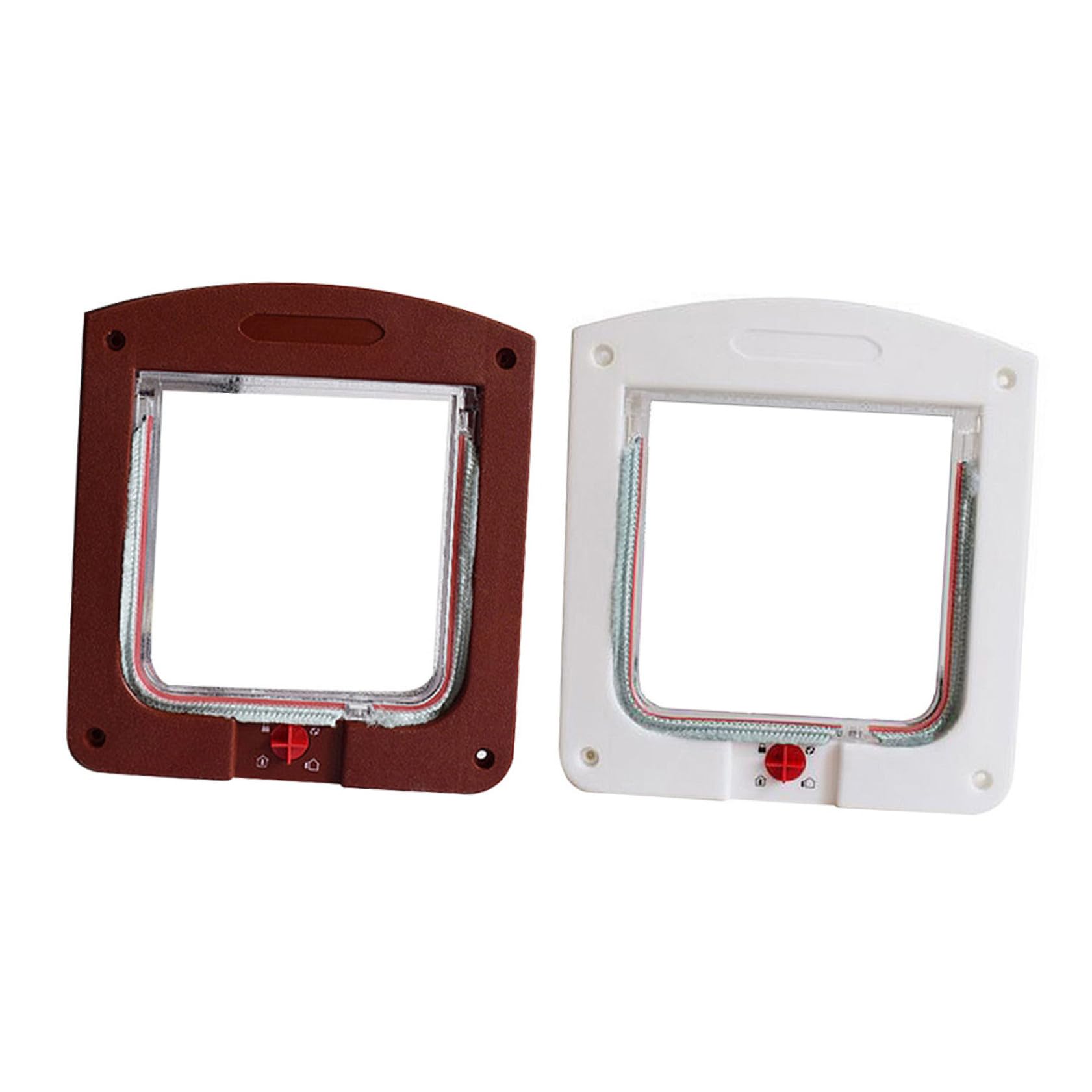 jojofuny Lot de 2 Chatières Petites pour Chats et Petits Chiens, Portes Contrôlables Interrupteur, Matériaux Résistants aux Intempéries, Installation Murale, Accessoires Pratiques