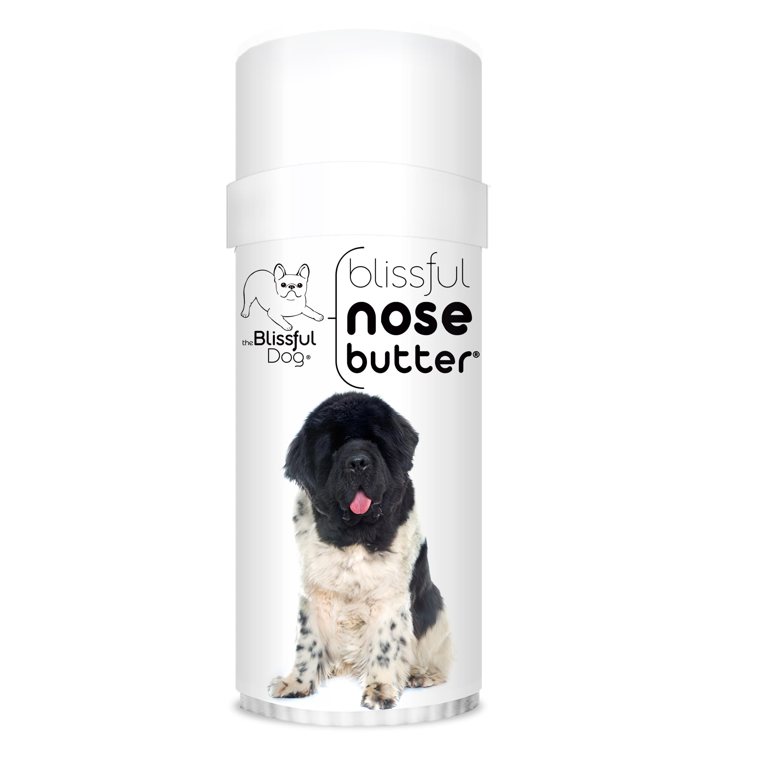 The Blissful Dog Landseer Newfoundland Nose Butter, Versatile Dog Nose Balm for Dry Nose, Handcrafted Nose Moisturizer, Easy-to-Apply Dog Essentials, Unscented, 2 oz.