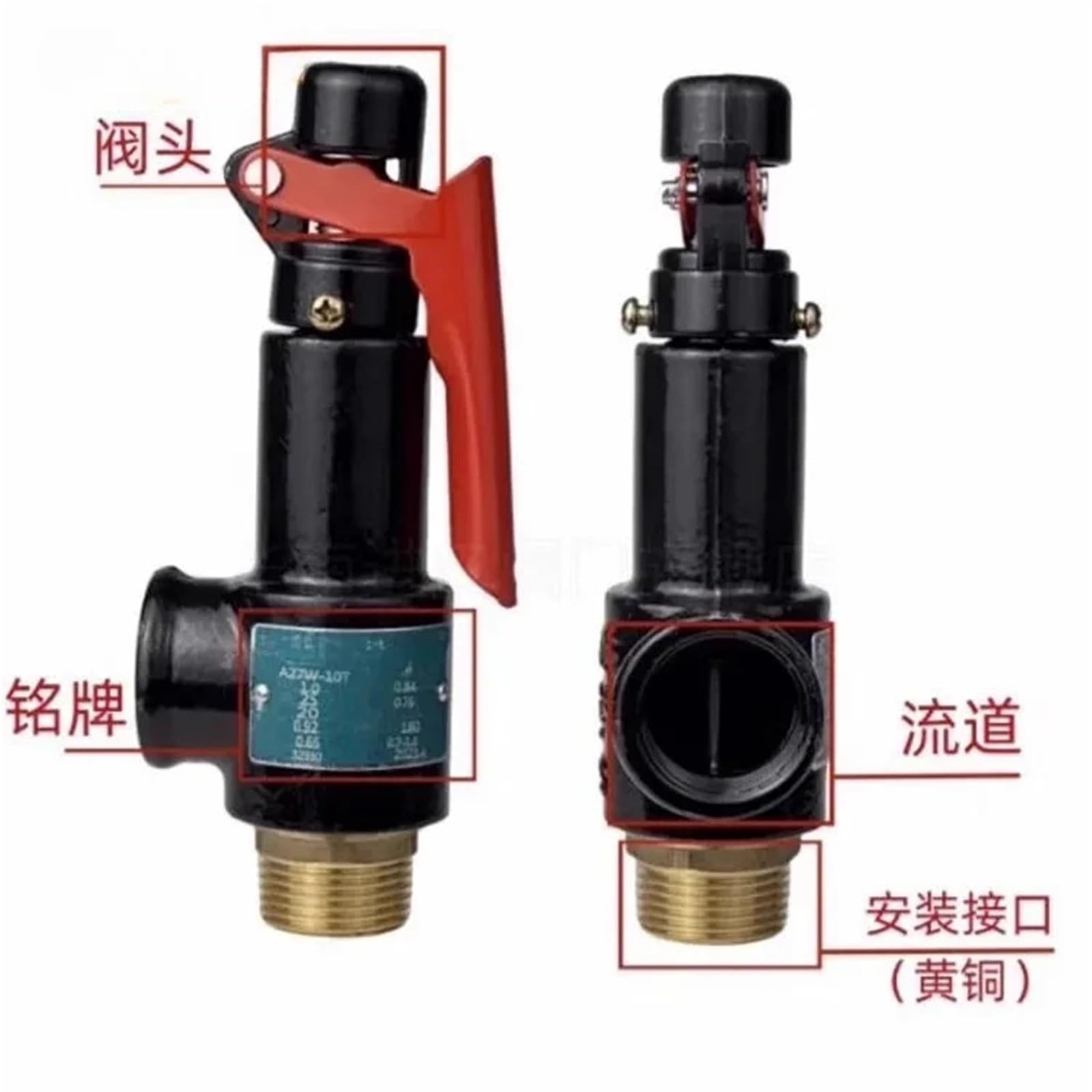 Valvola di Sicurezza Scarico Pressione Valvola di sicurezza a molla da 1/2" 3/4" 1"