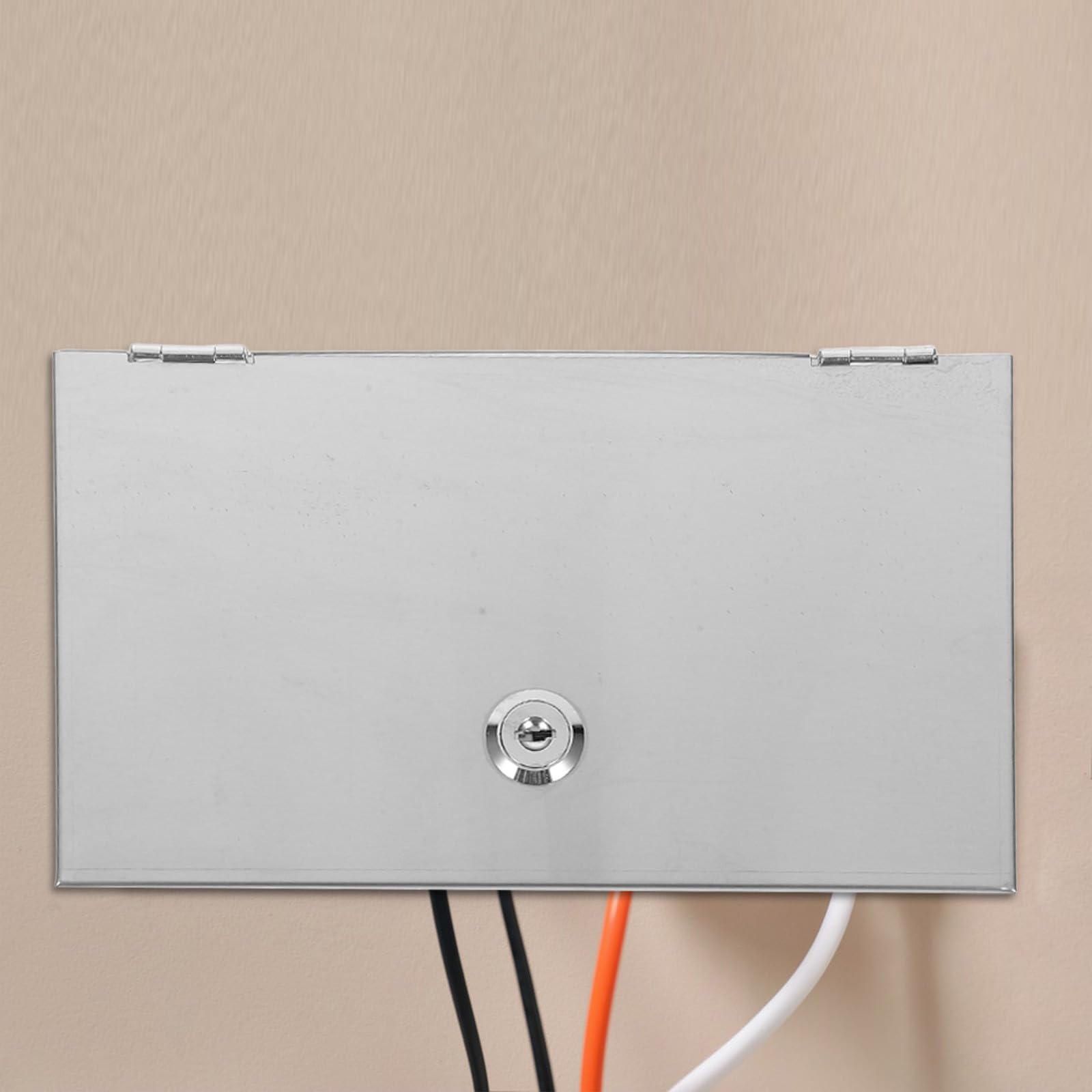 Generico Scatola di Protezione per Presa Elettrica in Acciaio Inossidabile e Antifurto, Copri Presa per Casa e Ufficio Design Moderno e Elegante