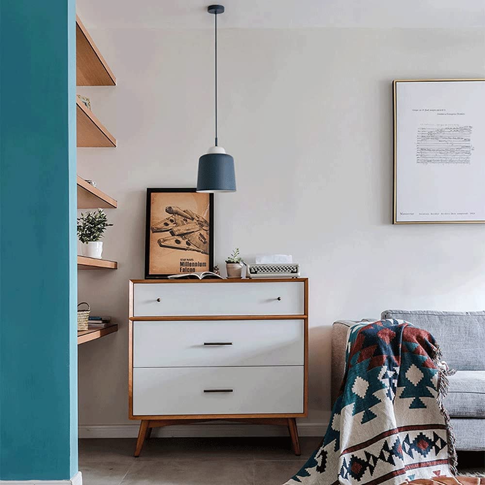 Nowoczesna minimalistyczna żelazna lampa wisząca, 9,4-calowa oprawa wisząca z osłoną garnka, kolorowy abażur Lampa wisząca do oświetlenia wewnętrznego, żyrandol sufitowy do restauracji, salon