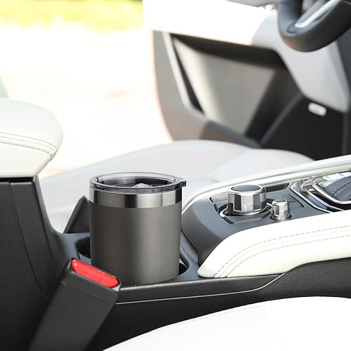 Miniatura 7 de COMOOO Taza de viaje aislada al vacío de doble pared de 20 onzas, vaso de acero inoxidable con tapa y pajita, taza de café aislada con recubrimiento