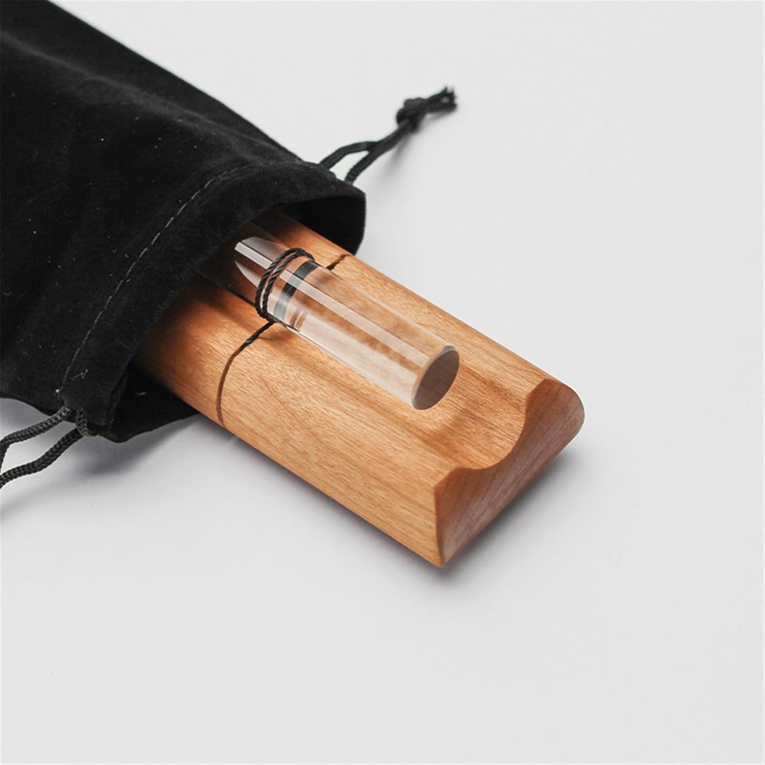 Crystal Energy Bar Chime - Wood Hand Wind Chime Bell Percussion Instrument with Mallet For Meditation, Sound Healing, Yoga and Classrooms(A7)