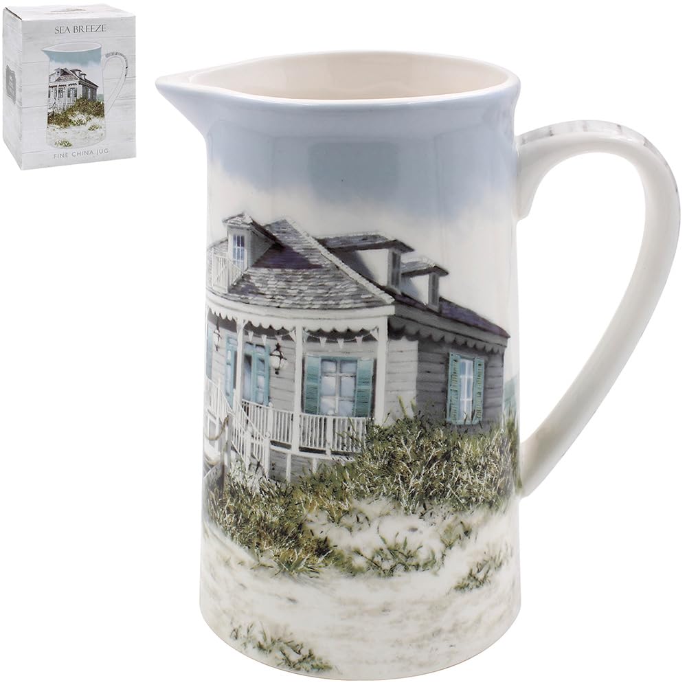 Beach House Ceramic Jug 14 CM Fine China Tableware Gift Home Decor