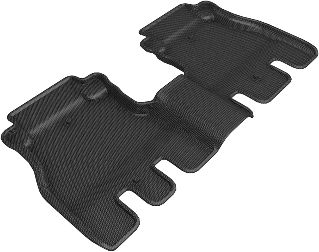 3D MAXpider Custom Fit Kagu Floor Mat (Black) Compatible with Jeep Wrangler Unlimited (JL) 2018-2026 - Second Row