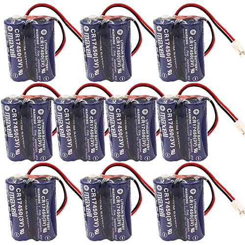 HMH 10 Pack CR17450-2WK27 3V 2600mAh D80UB016170 Battery for Mazak 2CR17450 Battery
