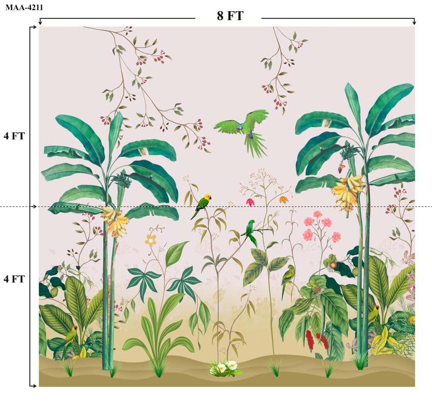 Image of Wedding Backdrop Banana Trees Backdrop Cloth, Pooja backdrops Decoration, Traditional Backdrops (8x8 feet) Backdrop Cloth for Decoration Pooja | ugadi Backdrop