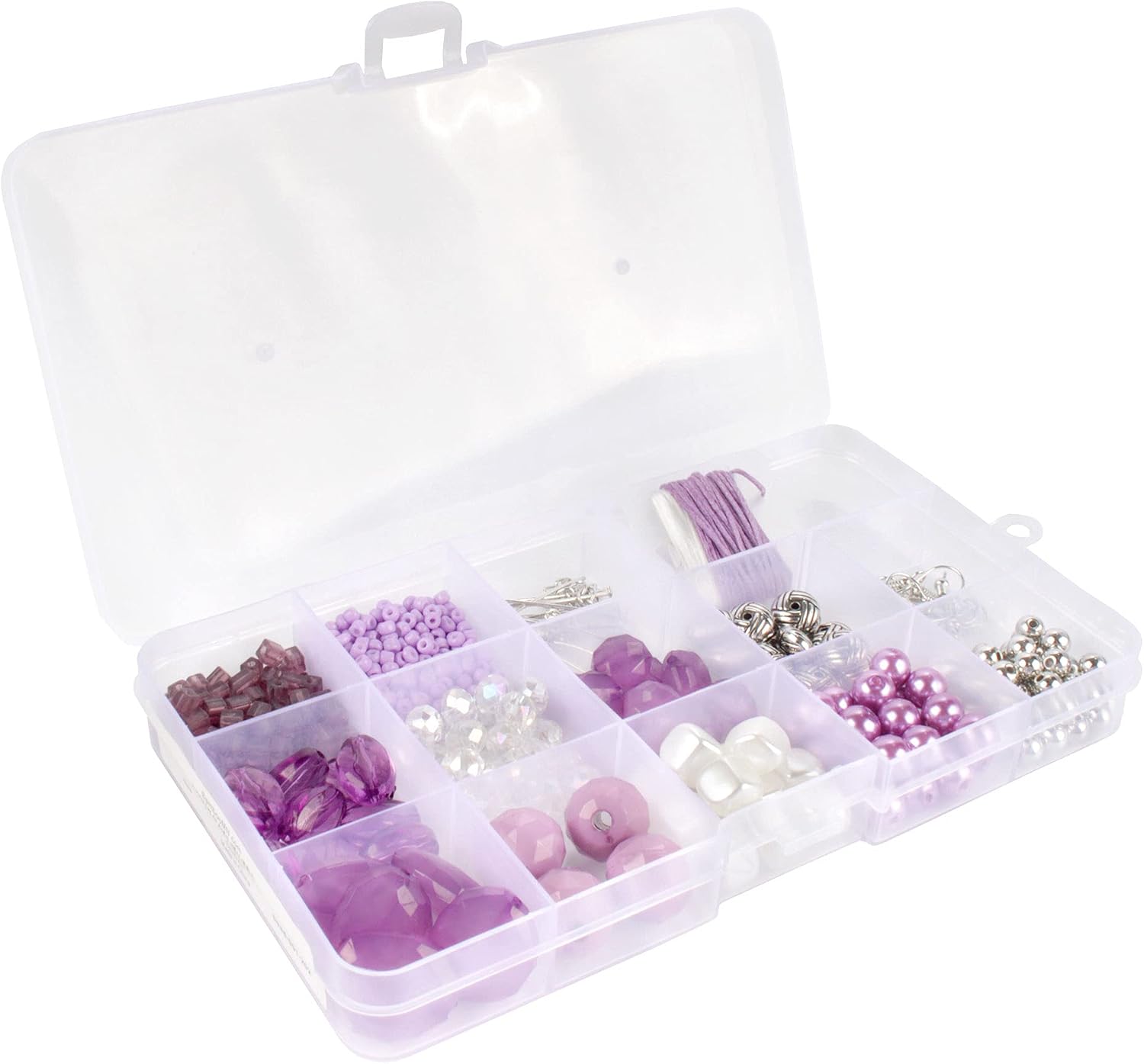 BambooMN JubileeYarn Bead Kit - Assortment 202, Purple Charm - 600pcs