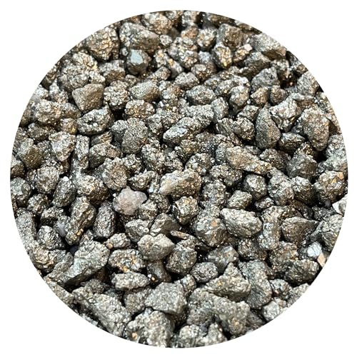 Image of GAF TREASURES 2 oz Lot Natural Semi Tumbled Gemstone Chips, Crushed Mini Crystals, Undrilled Crystal Chips (Pyrite)