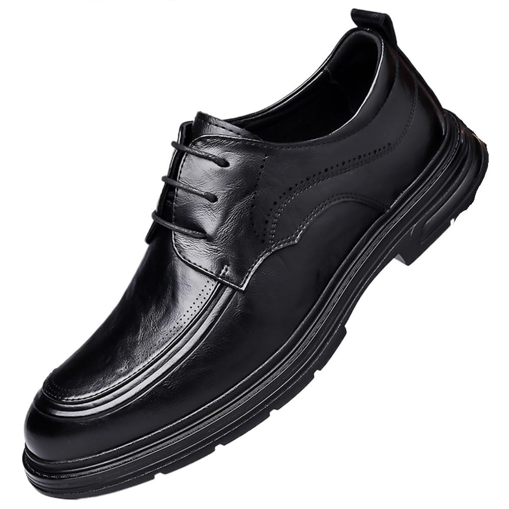 Mens Derby Dress Shoes Business Formal Wedding Leather Oxfords Spring Collection Groom Shoes Classic Comfortable
