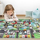 💚【ELTERN-KIND-INTERAKTION】: Kommt mit 28 Verkehrszeichen. Kinder können beim Spielen mit den Eltern etwas über Verkehrssicherheit lernen. Die Matte kann nicht nur die kognitiven Fähigkeiten der Kinder trainieren, sondern auch ihre sozialen Fähigkeiten im Leben.