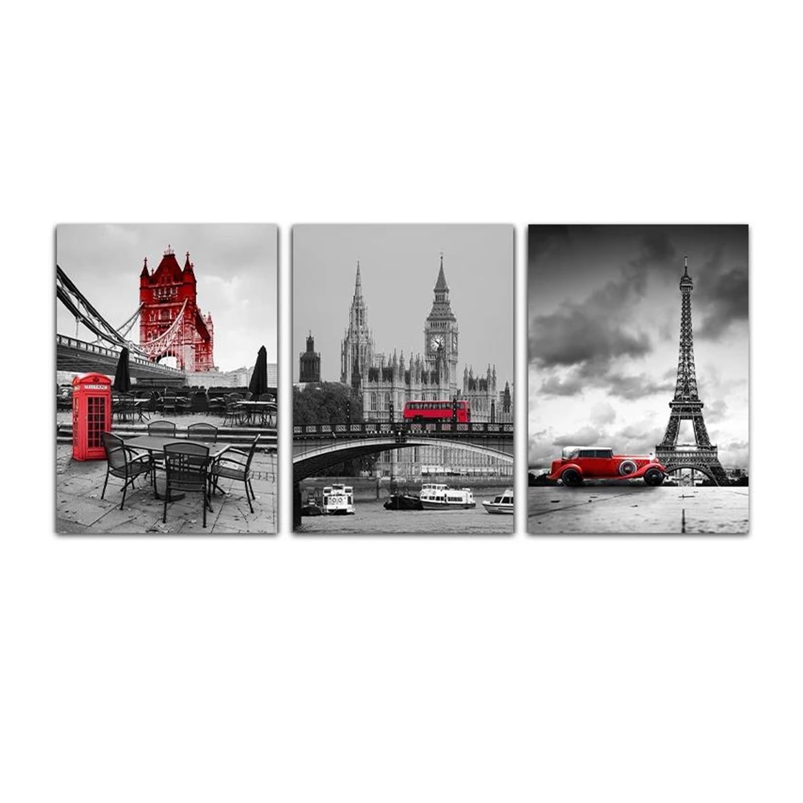 Cuadro sobre lienzo de la Torre Eiffel para decorar tu salón con estilo urbano