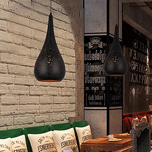 Lámpara colgante industrial vintage de metal monobloc para techo de comedor 5