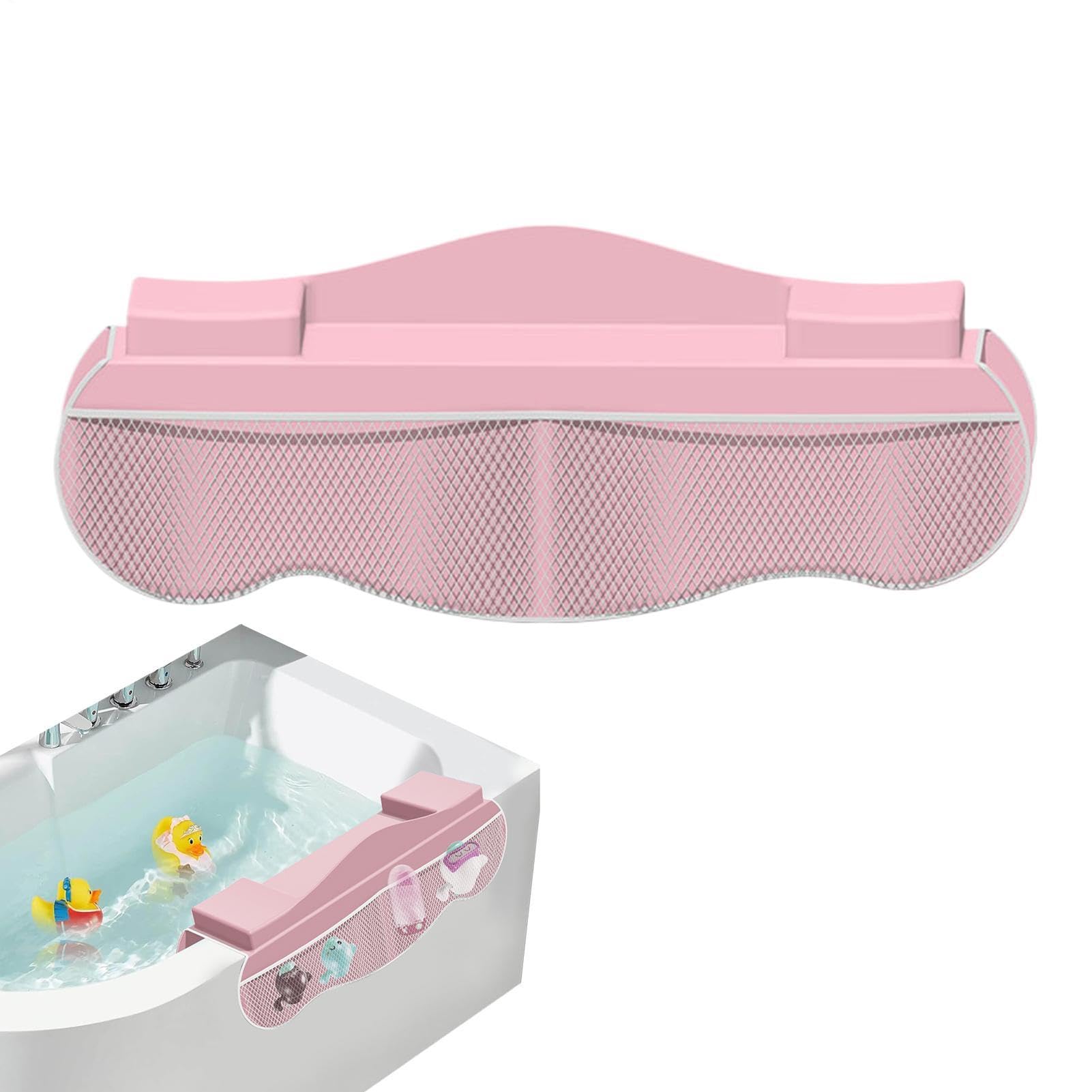 Badewannen-Spritzschutz 4 Netztaschen Badewannen-Spielablage | Ablage für die Badewanne Spielbereich in der Badewanne für Kinder und Spielzeugaufbewahrung im Badezimmer