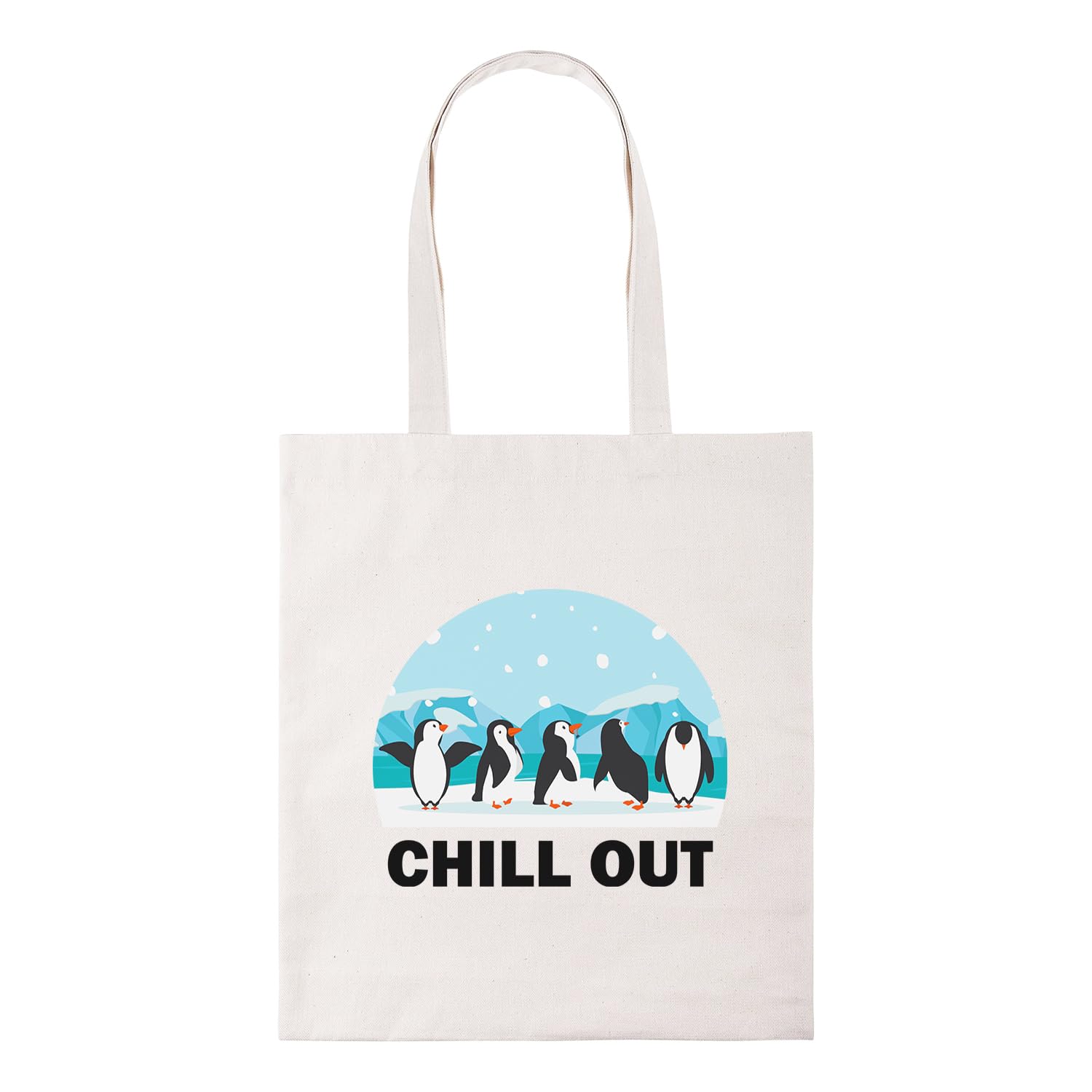 New Spirit Original Penguins, chill Out Penguin Cute Animal Animals tote bag cotton shopper shopping bag reusable bags cool fun trendy