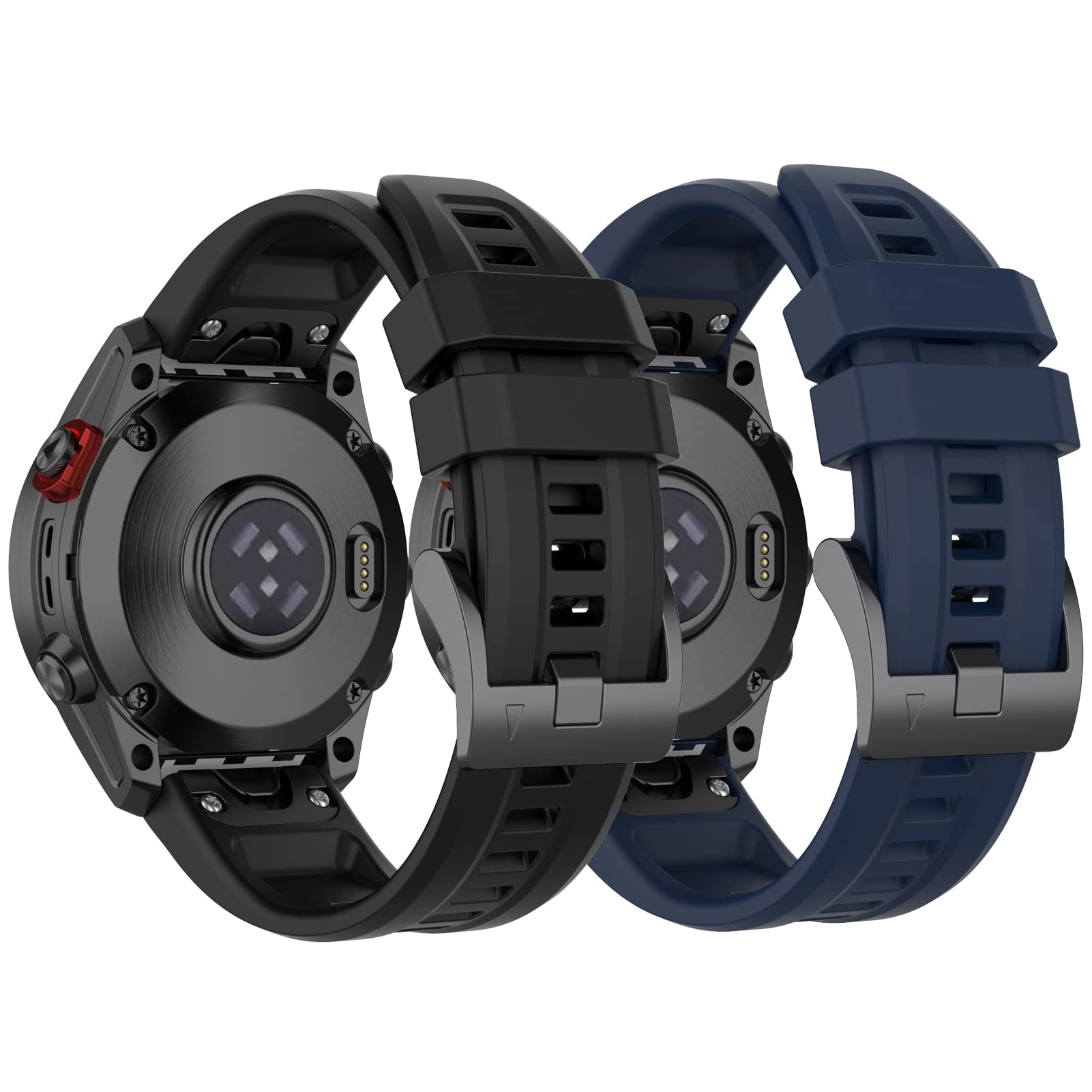 Bracelet de rechange en silicone souple pour Garmin Fenix 7S, 6S/5S, 7S Solar/Instinct 2S (bleu vert)