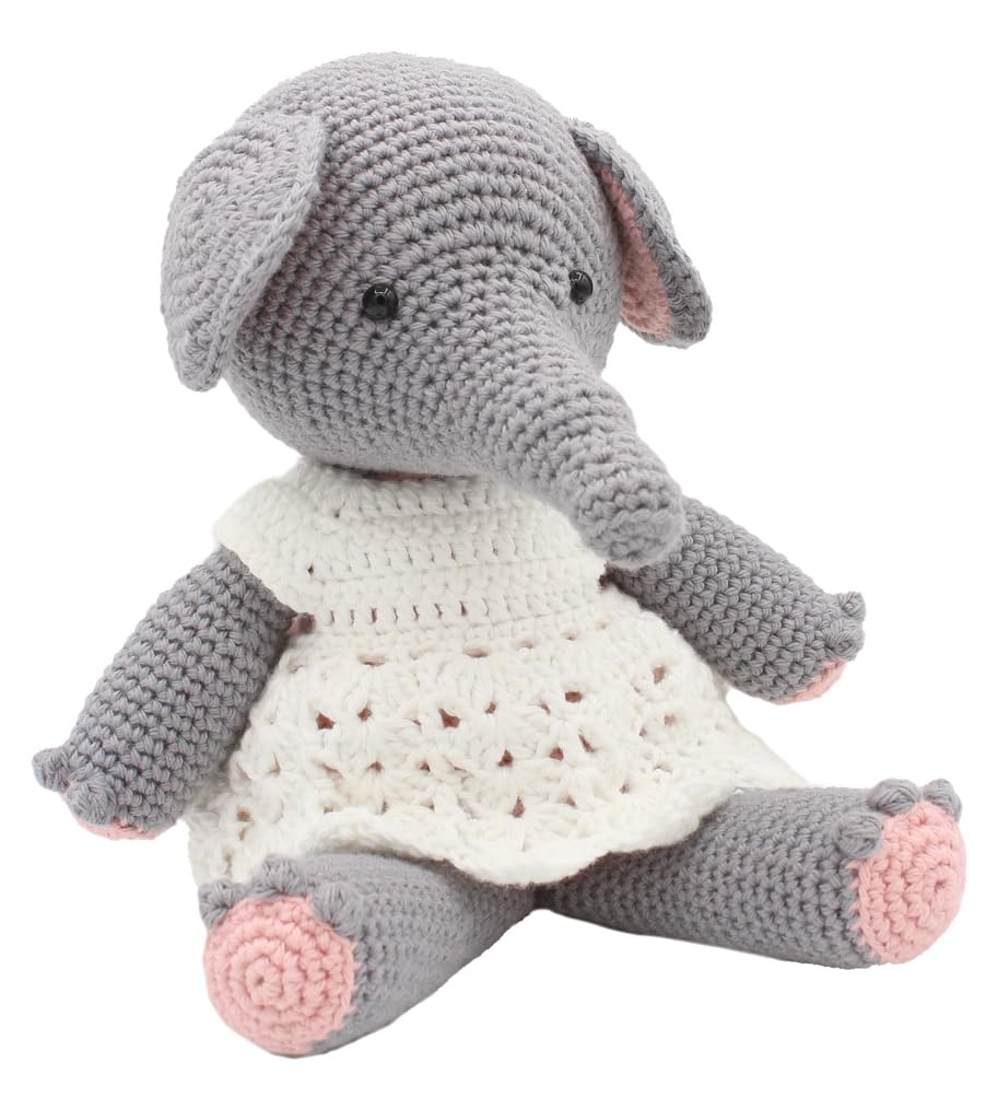 Hardicraft Crochet Package Crochet Set to Make Yourself with Instructions and Material for Olga Elephant