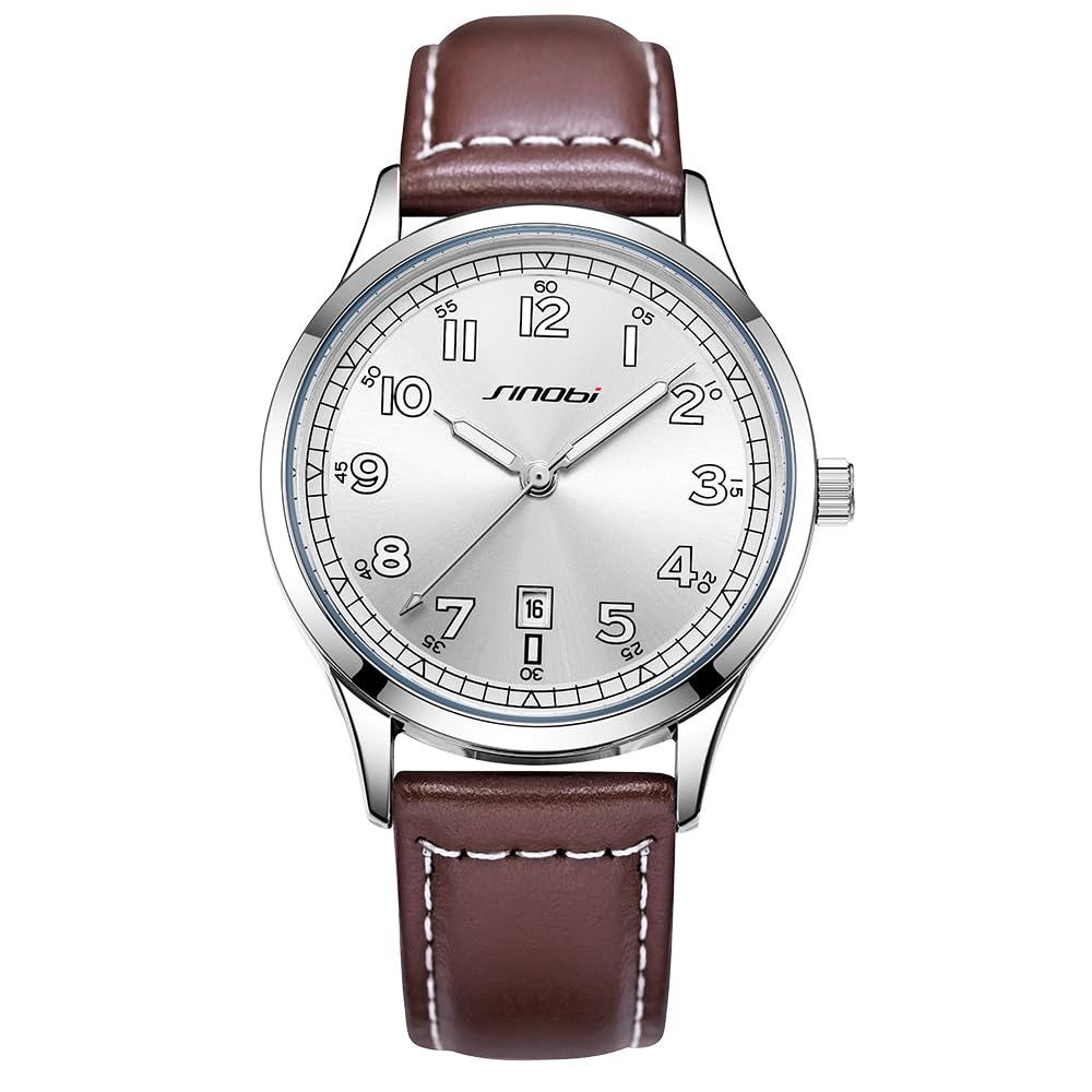 Classic Watches for Men with Calendar Water Resistant Luminous Easy Read Time Arabic Nume…