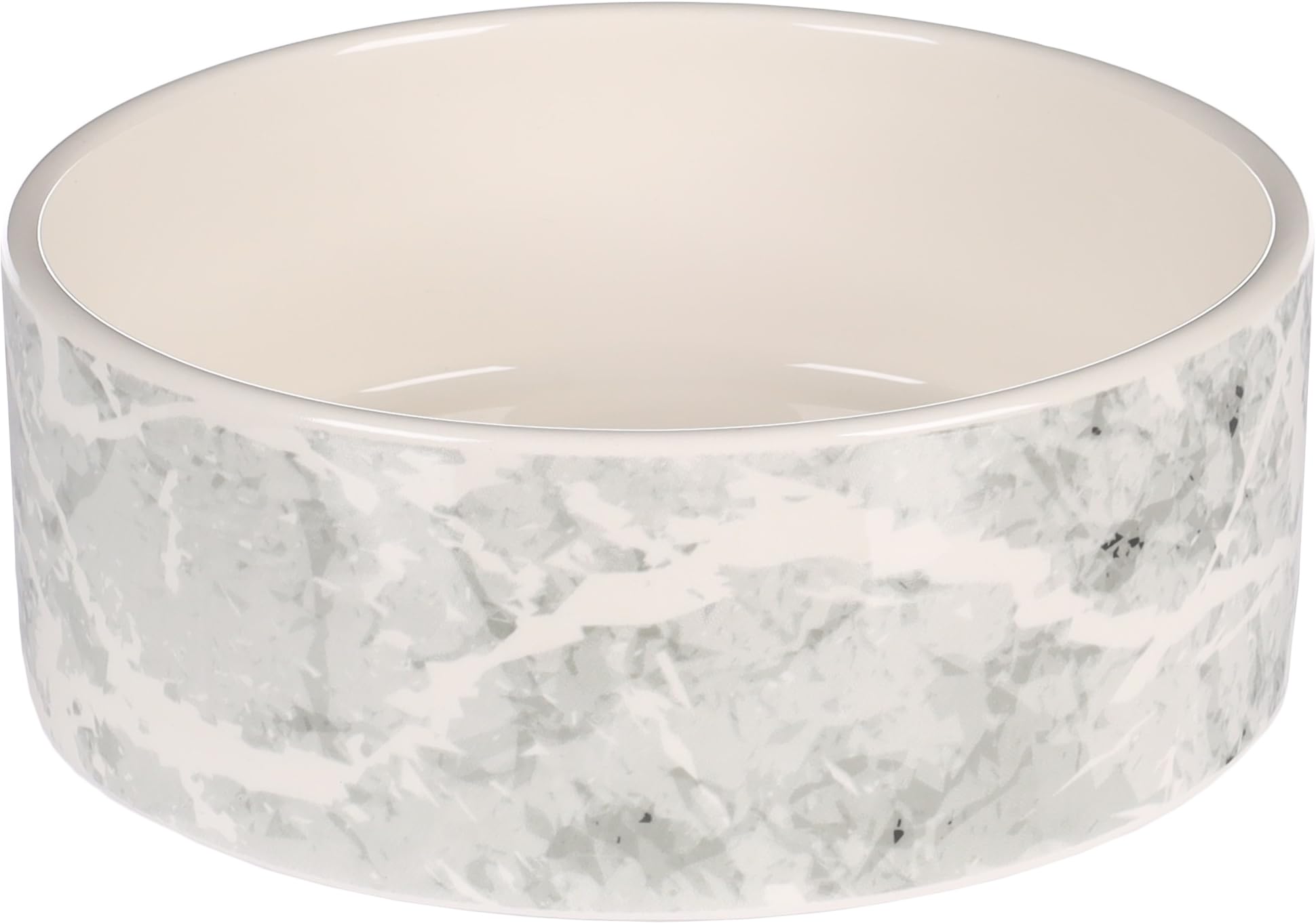 Flamingo FEEDING AND DRINKING BOWL DOG MARMI CERAMIC GREY ROUND 1700ML 20x7,5CM