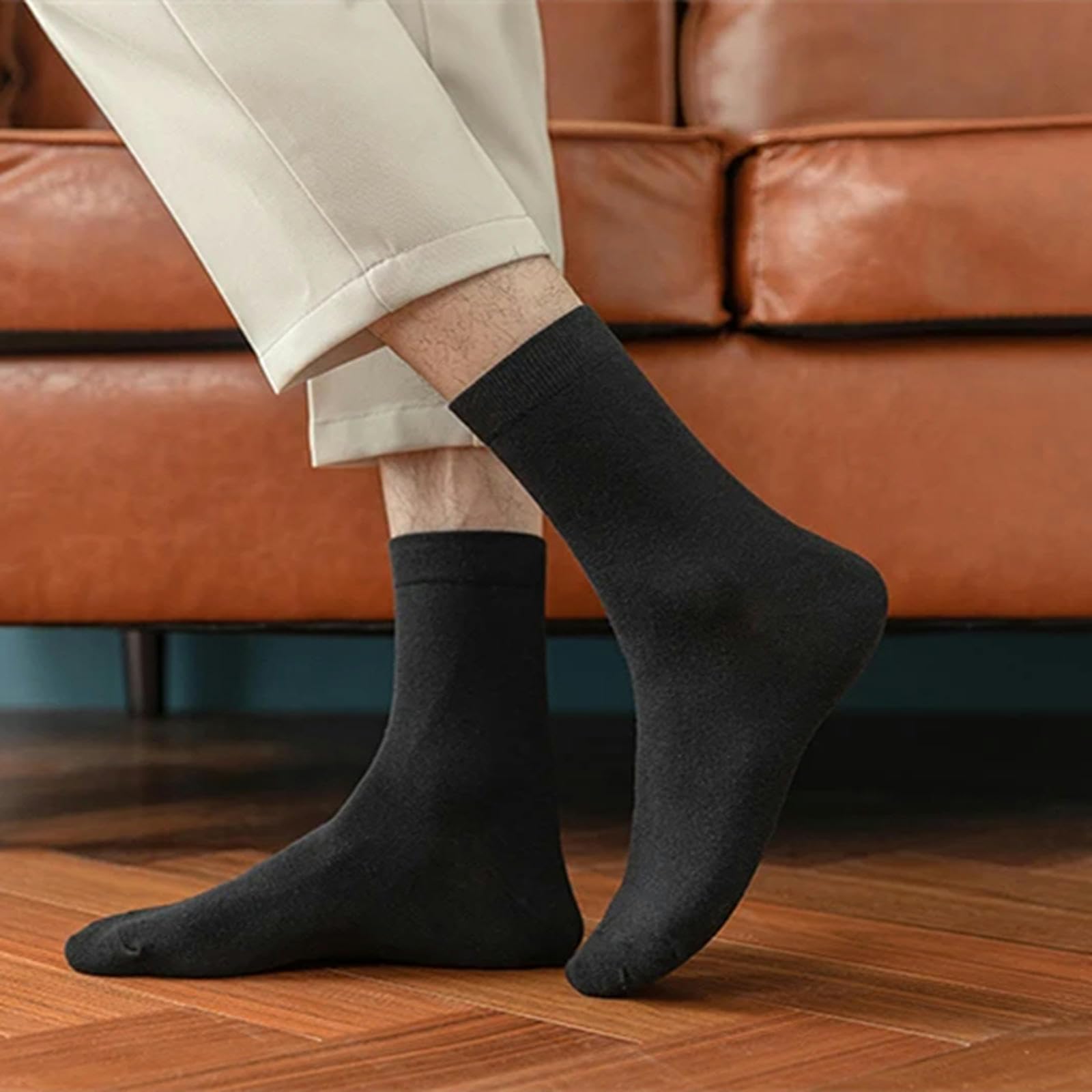 Kuschelsocken 10 Paare Neue Herren -baumwollsocken Schwarze Geschäftsleute Socken Soft Atmungsaktiven Herbst Frühling Für Männliche Weiße-blau 10 Paare-10 Paare EIN Paket