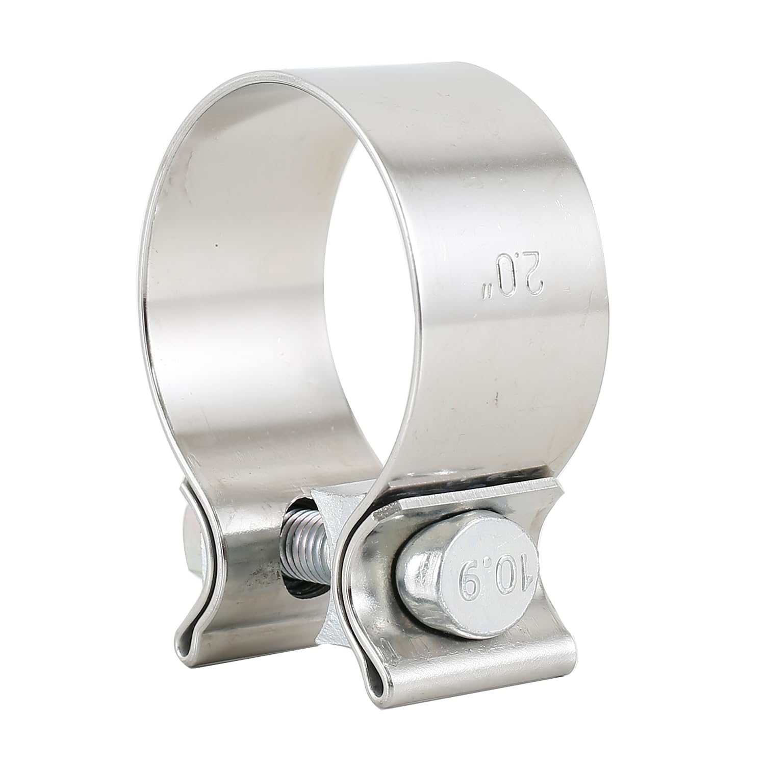 Universal ID 2 inch Exhaust Clamp, Stainless Steel 2 inch Narrow Band Lap Joint Clamp-image-7