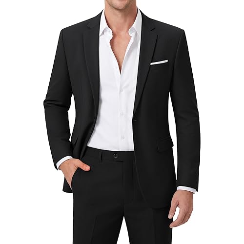 MAGE MALE Men's 2 Piece One Button Suits Set Slim Fit Tuxedo Blazer Jacket and Pants for Party Wedding & Business