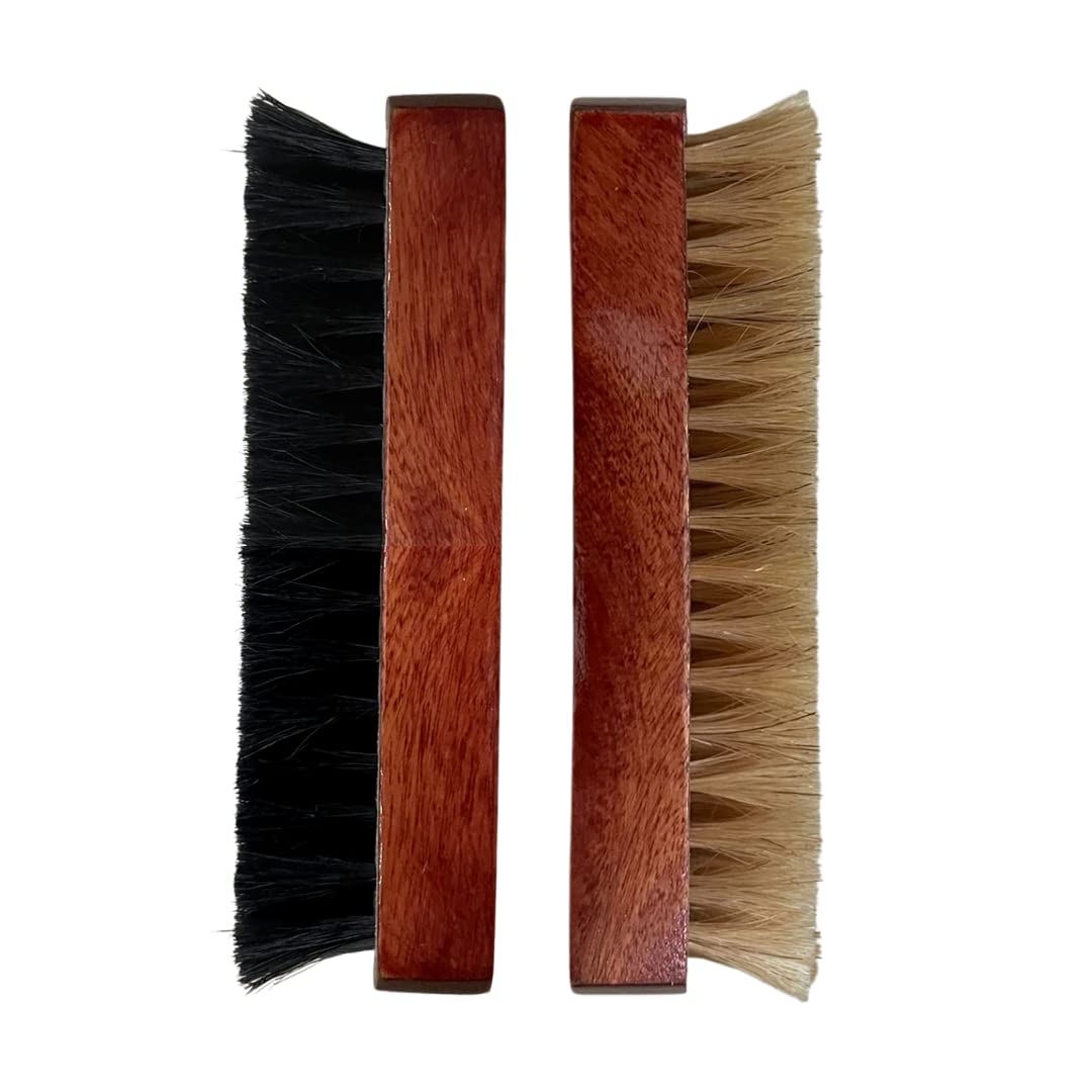 Color Zebra Shoe Brush with Natural Hair (Brown & Black) for Cleaning, Shining & Buffing Boots, Shoes Polish & Leather Care (Pack - 2 Pc) (B0BKQ555PL) Amazon Price History, Amazon Price Tracker