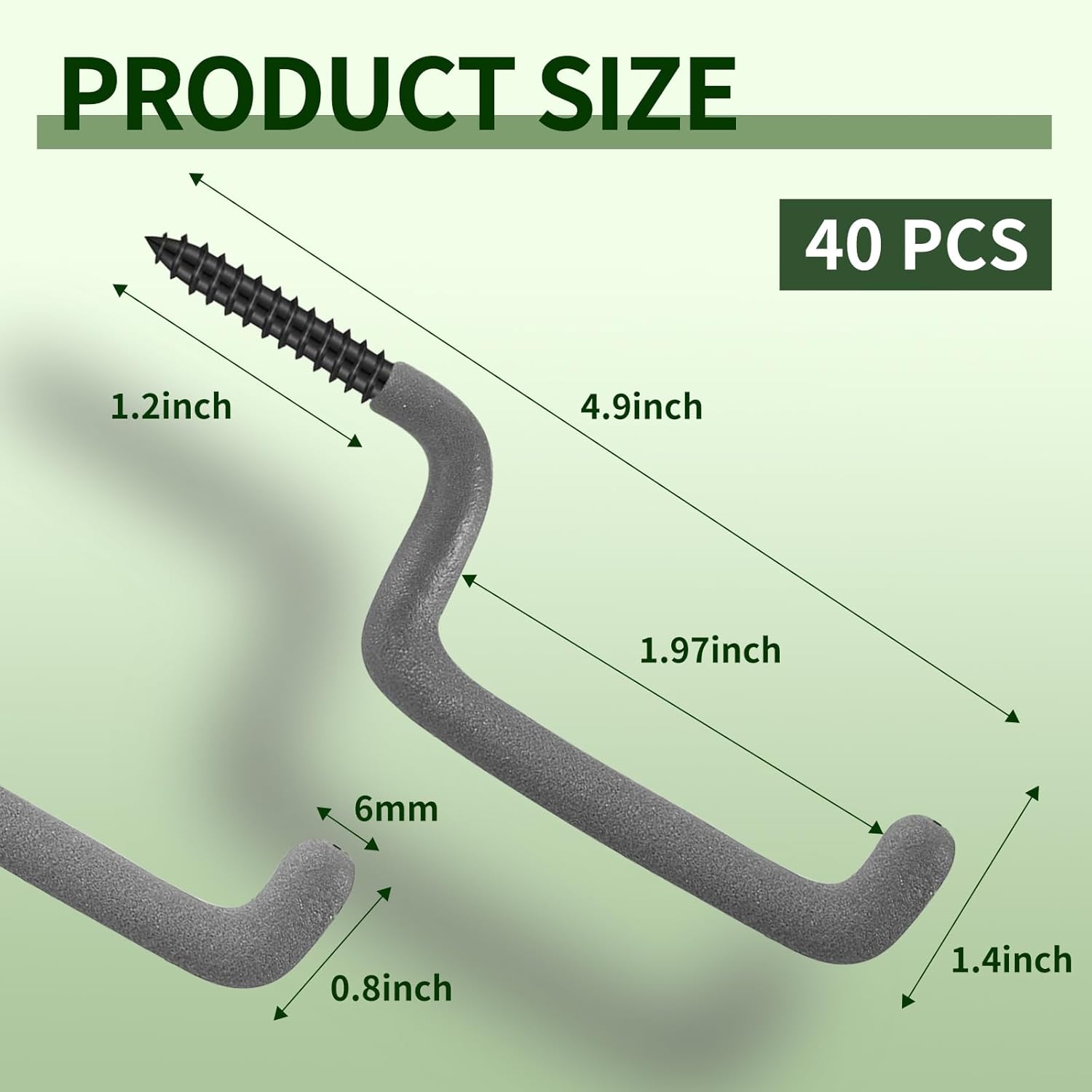 40 Pcs Bulk Bow Hangers, Heavy Duty Screw-in Quiet Coated Tree Hooks for Compound Bow, Hunting Gear, Backpack, Tree Stand Accessories & Deer Blind Accessories