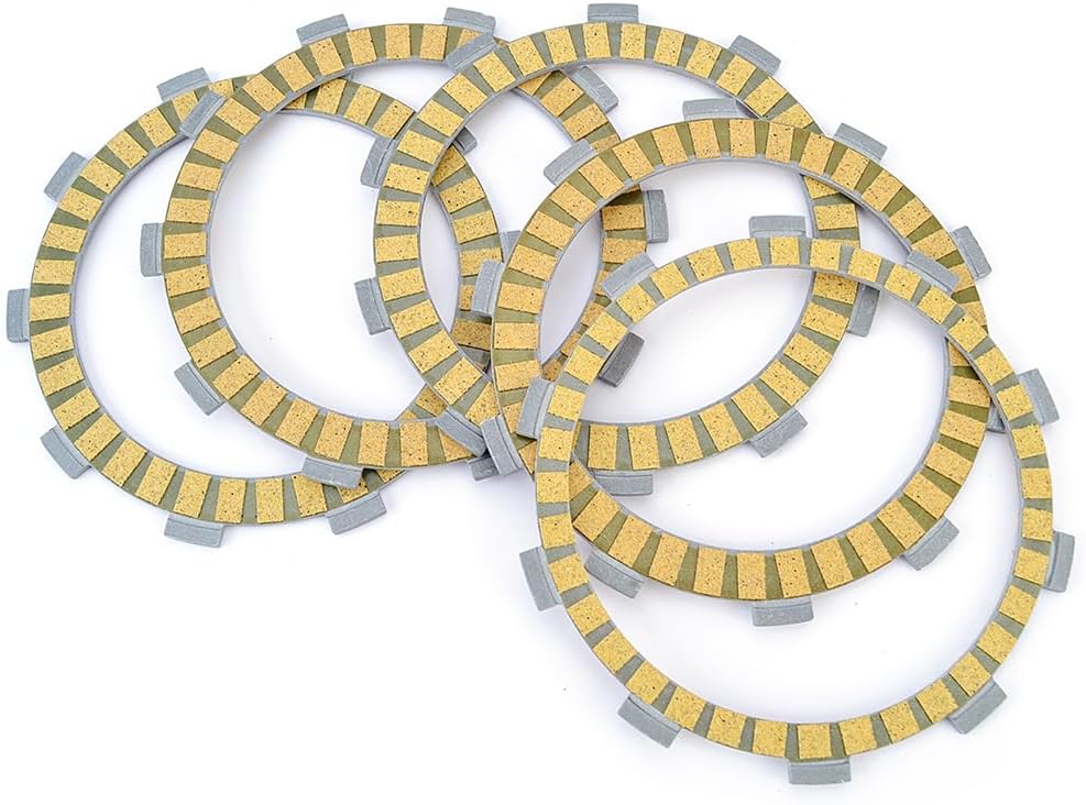 Clutch Friction Disc Plate Kit Compatible with Yamaha WR 125R 125X YZF R125 / YD 125 125S / AG 200 200E / BW200 Big Wheel / WR125R WR125X