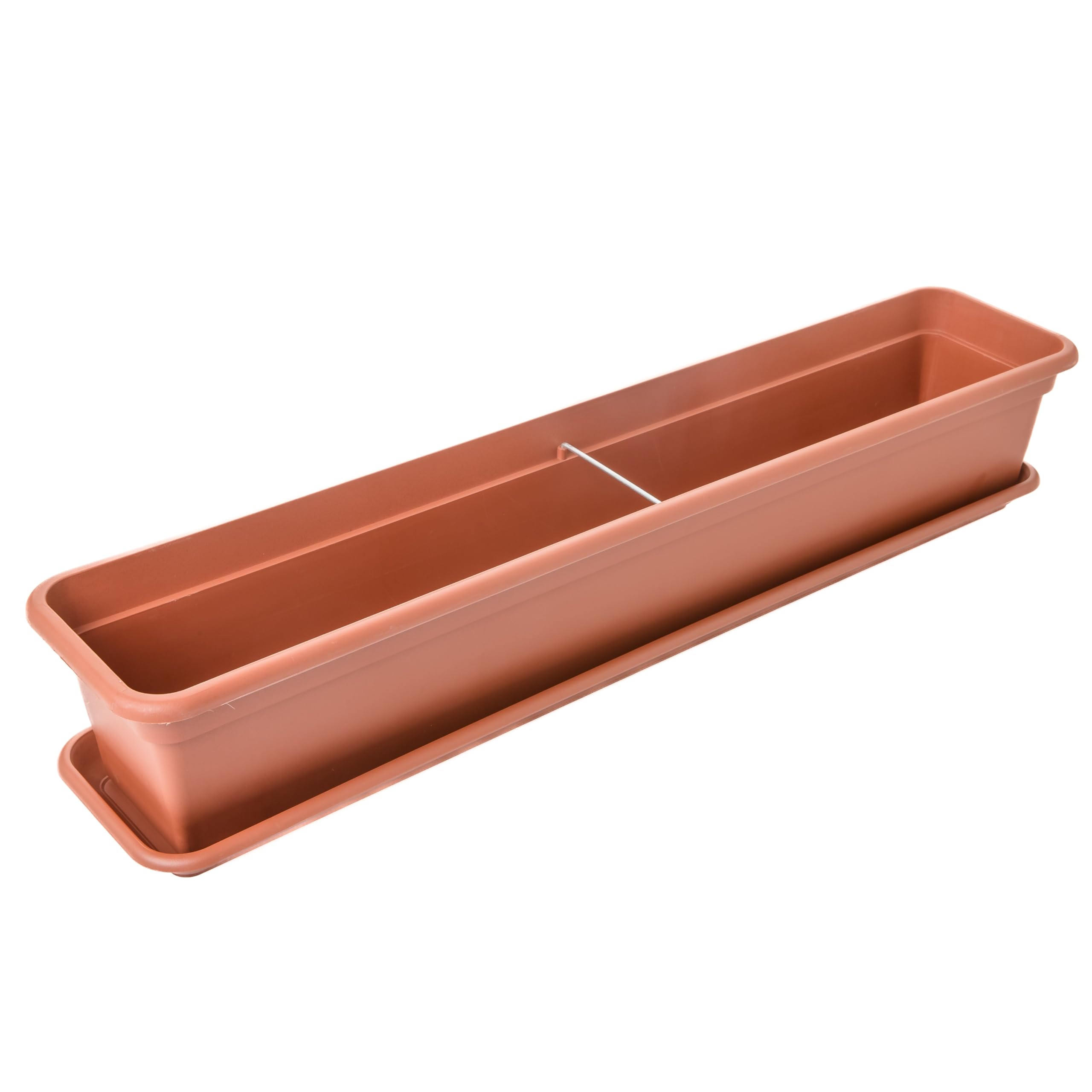 SUSTANIA Lot de 6 jardinières de balcon de 80 cm en terre cuite : transformez votre balcon en une oasis florissante ! Jardinière avec soucoupe