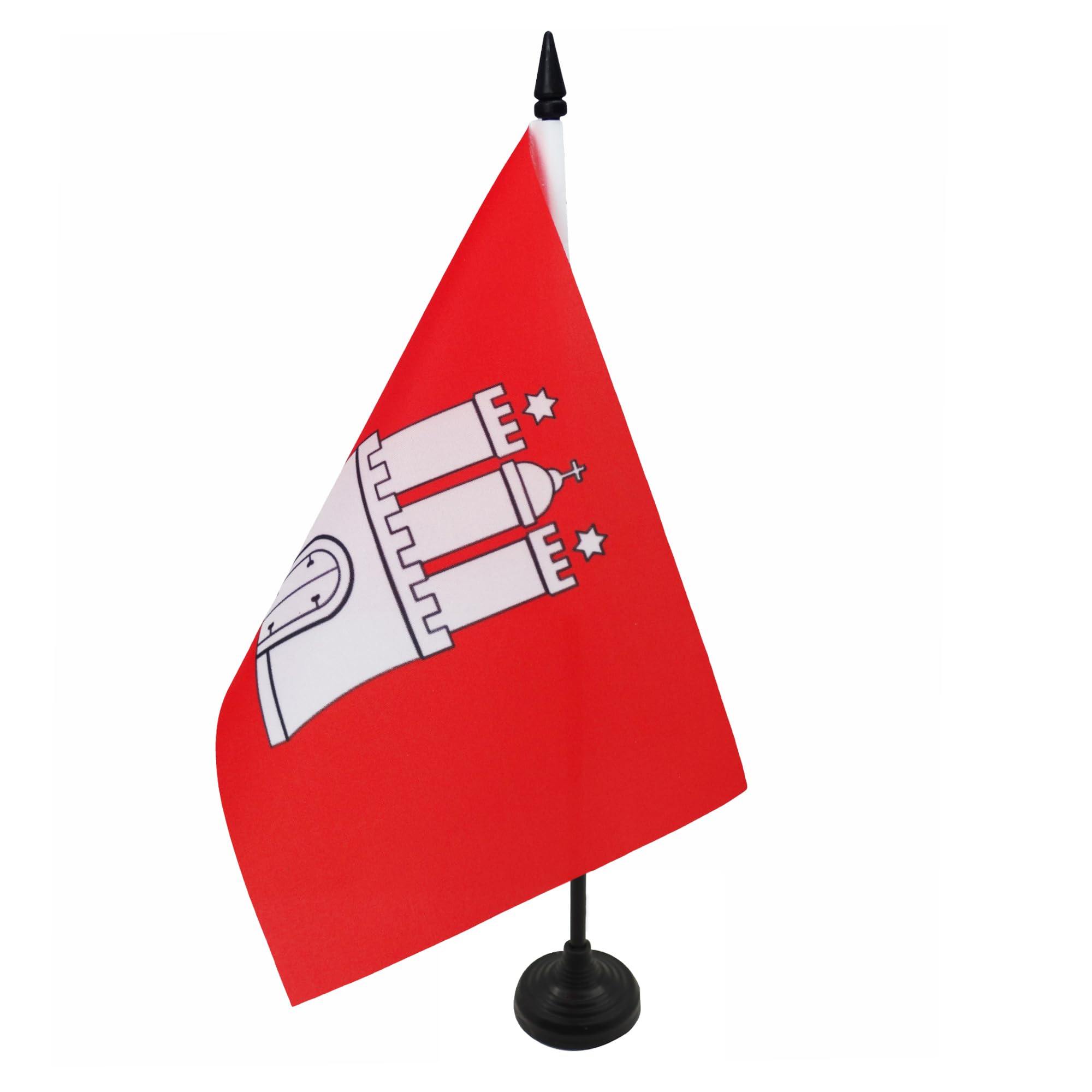 AZ FLAG Bandiera Da Tavolo Amburgo 21x14 cm - Piccola Bandierina Land Di Hamburg - Germania