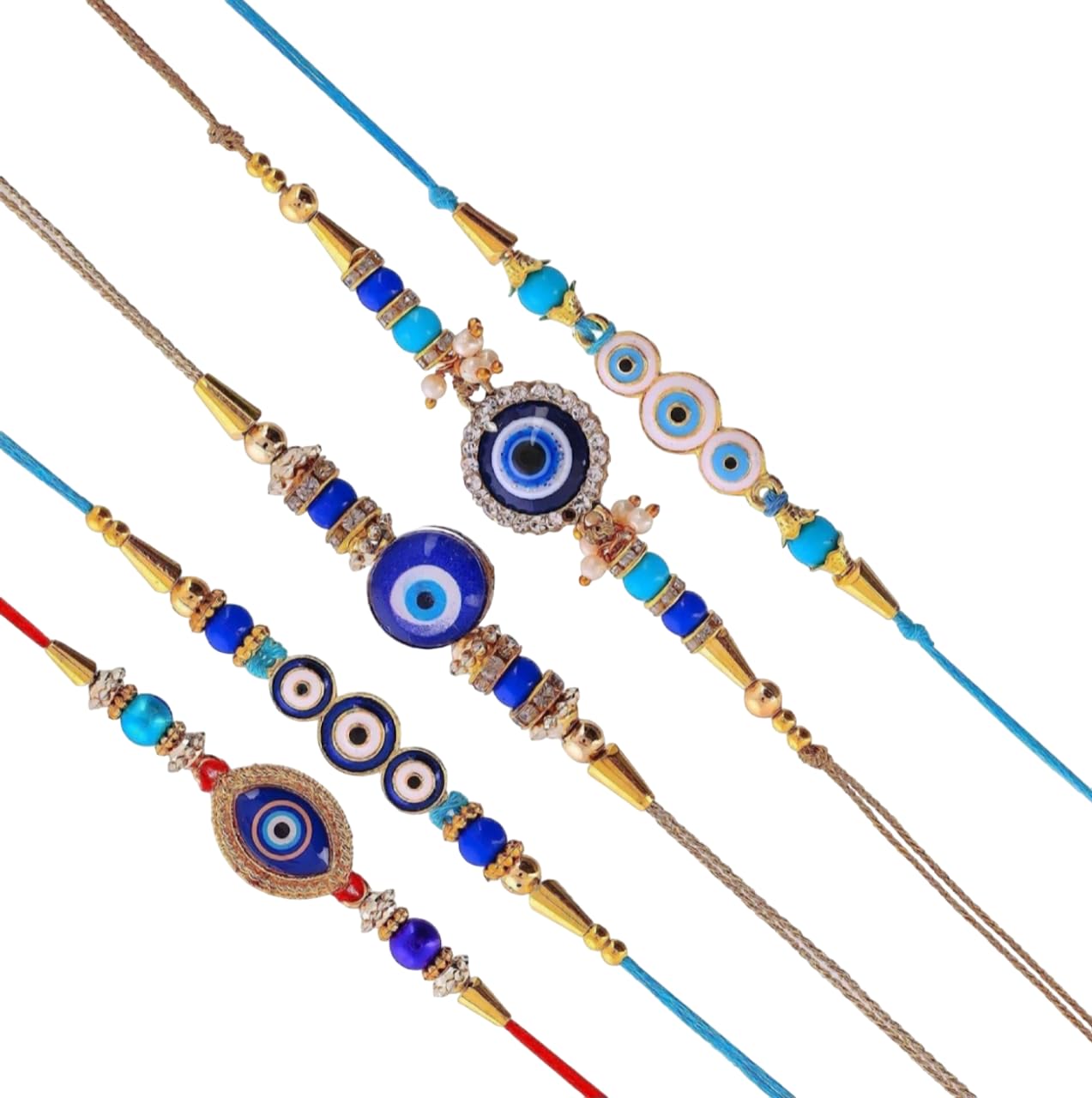 SAUDEEP INDIA Combo of 11 Assorted Handmade Evil Eye Rakhi for Brother | Rakhi for Bhaiya | Rakhi Gift(Model: evileye-po7-rakhi) (B0D8T9TJ11) Amazon Price History, Amazon Price Tracker