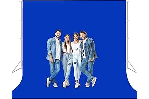 Aimosen 10x10 FT Chromakey Blue Photo Backdrop, Capture Picture-Perfect Memories