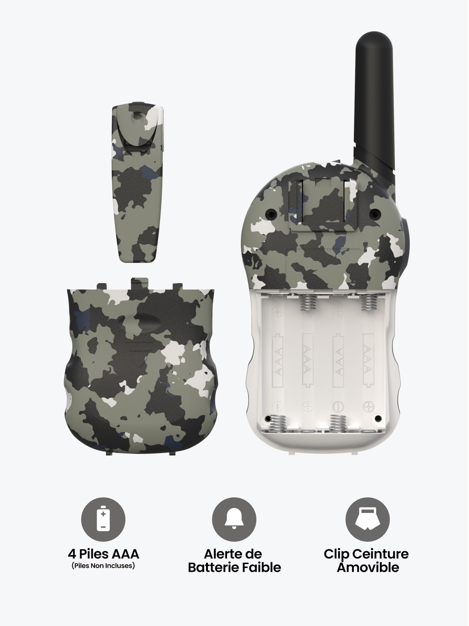 FOREDOM Talkie Walkie Enfants, Talkie-Walkie Longue Portée pour Garçons & Filles de 3-12 Ans, Cadeaux Aventure Plein Air, Lot de 2