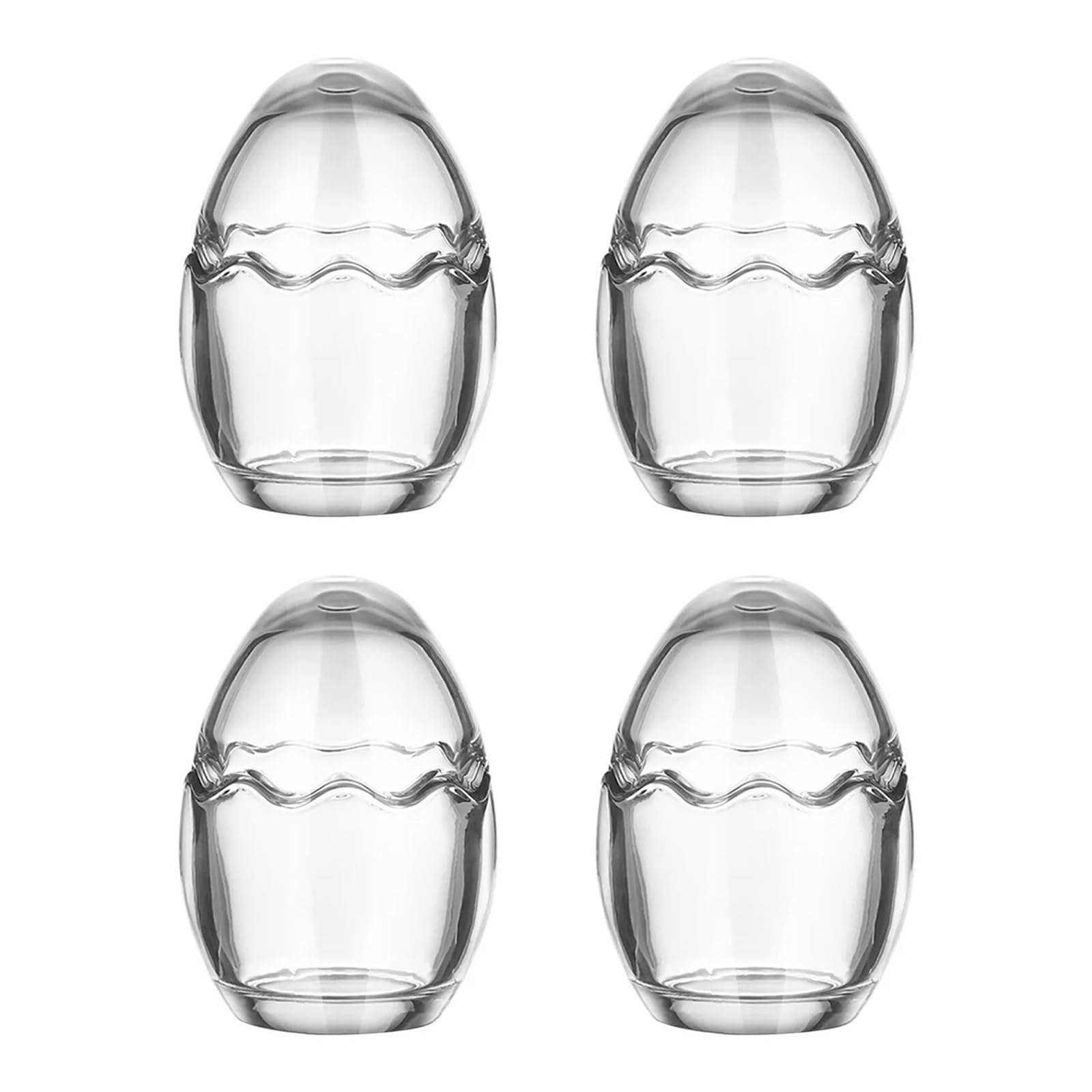 NVOQILIN Clear Glass Puddings Jar with Lid Perfect for Yogurt Scented Holder Food Storage Container Eggs Shape Jar with Lid