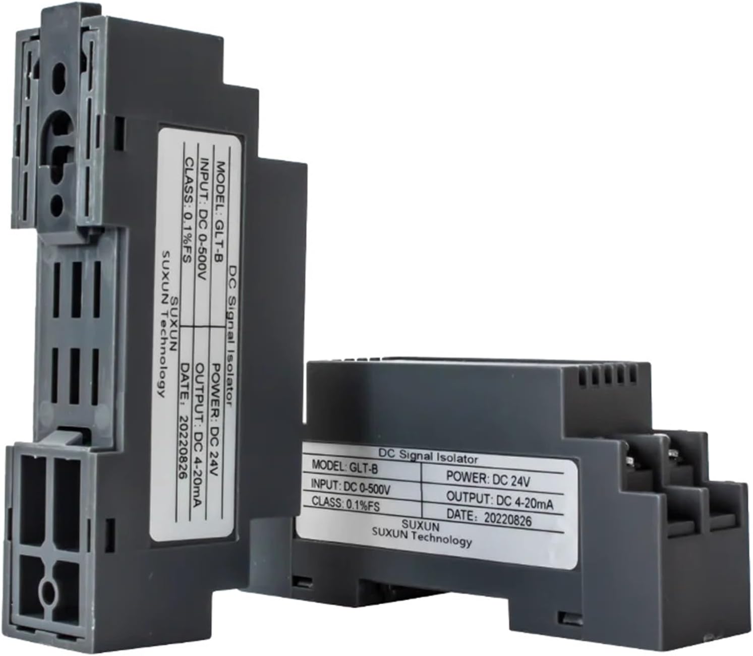 MNEXQML 1PCS Signal Isolation Transmitter Input 0~75mV/4~20mA/0~10V Output 0~5V/-0~10V/20~4mA 1 in 1 Out Signal Isolator(Input 0-10V_0-10V Out_DC24V)