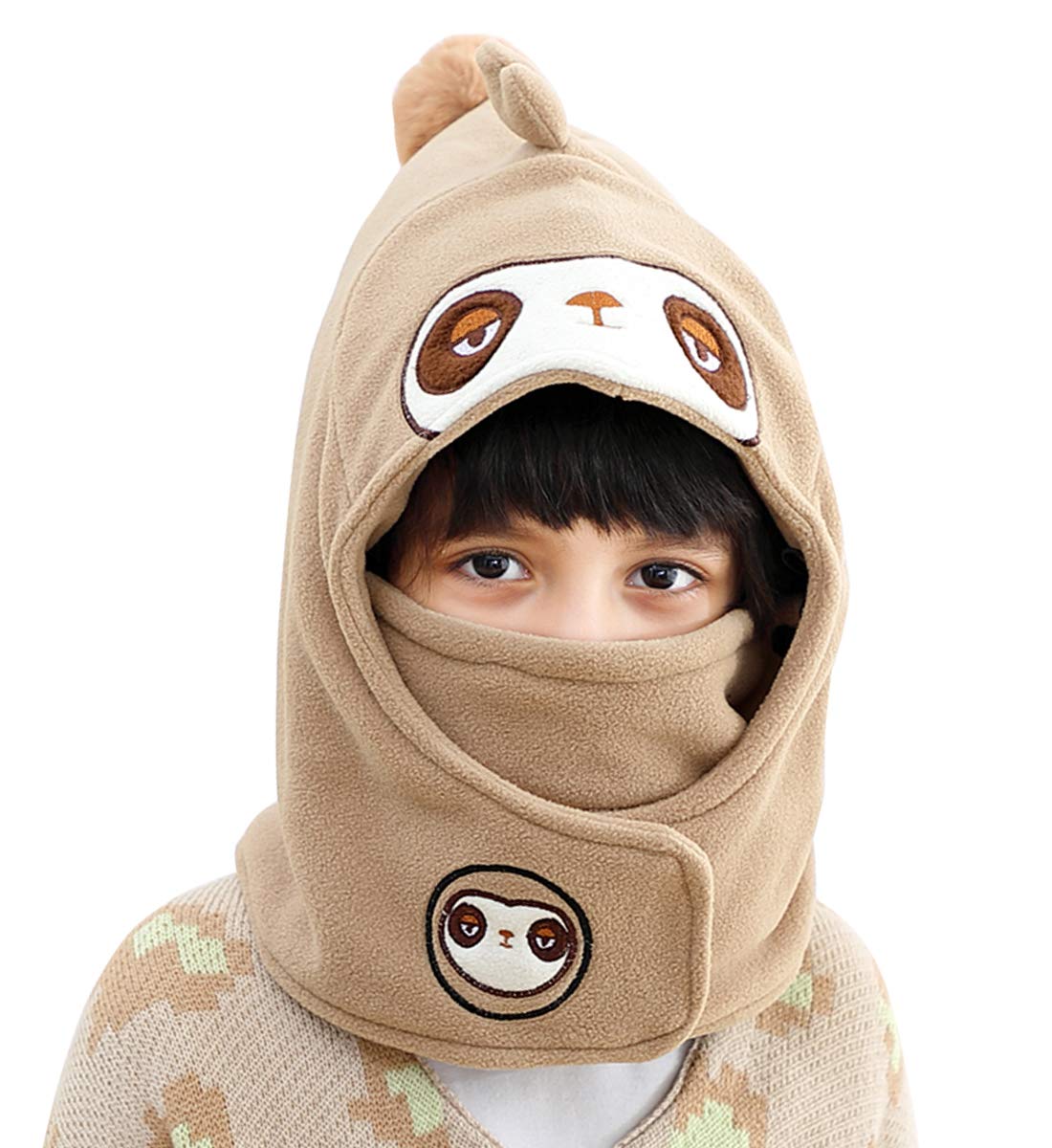 Cagoule Polaire Enfant 4-9 Ans - Masque Amovible, Coupe-vent, Pour Ski Et Plein Air