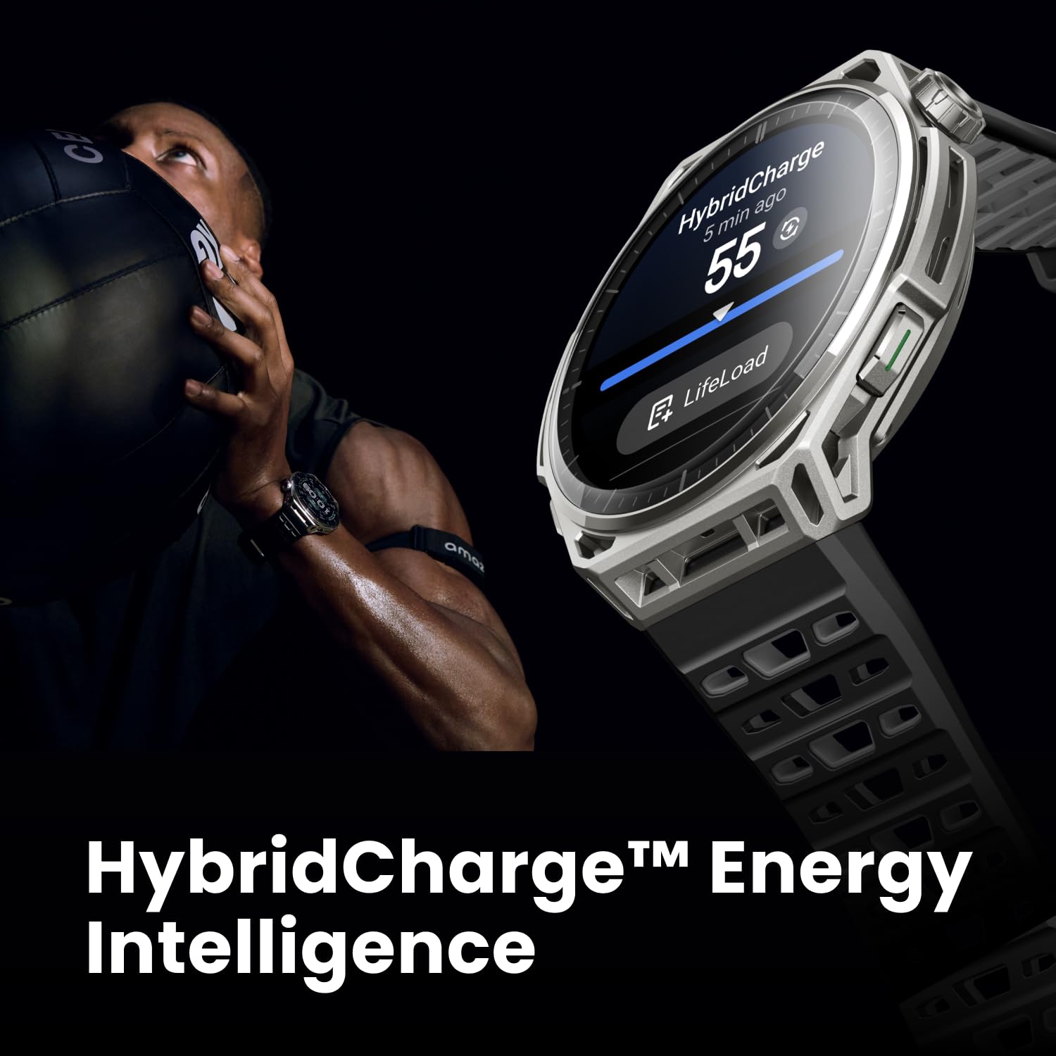 Amazfit Balance 3 Smartwatch GPS 48mm, AMOLED da 1,5" con Vetro Zaffiro, Cassa in Acciaio Inox, NFC, Autonomia fino a 21GG, Torcia, 64GB, Mappe Offline, 10 ATM, 180+ Sport e Fitness Tracker HYROX