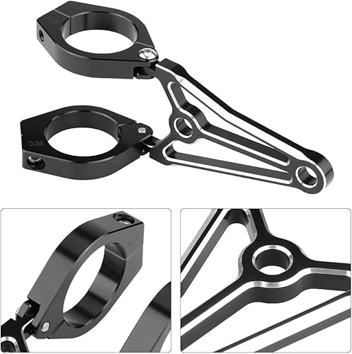 Miniatura 9 de KIMISS 1 par de aluminio motocicleta motocicleta faro soporte tenedor cabeza lámpara titular para Cafe Racer (1.614 in)