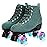 XUDREZ Cowhide Roller Skates for Women and Men High-Top Shoes Double-Row Design,Adjustable Classic Premium Roller Skates (Blue Flash Wheel,5)
