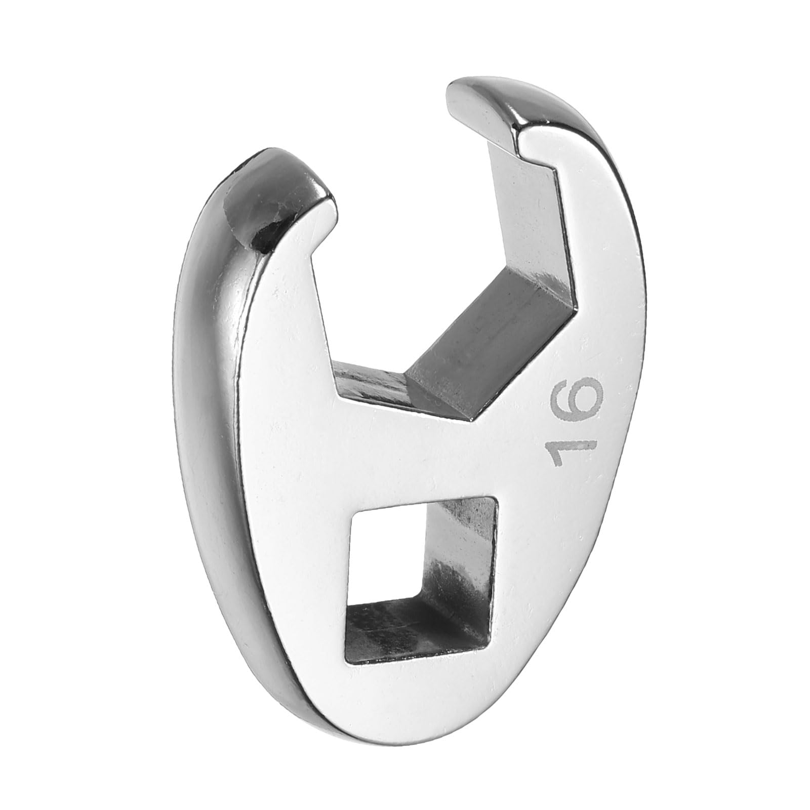 sourcing map Drive Crowfoot Wrench 3/8" Drive 16mm Metric Fractional Crowfoot Flare Nut Wrench 40Cr Chrome Plated Open End Crowfoot Wrench for Mechanics Automotive Repair Work — image 1