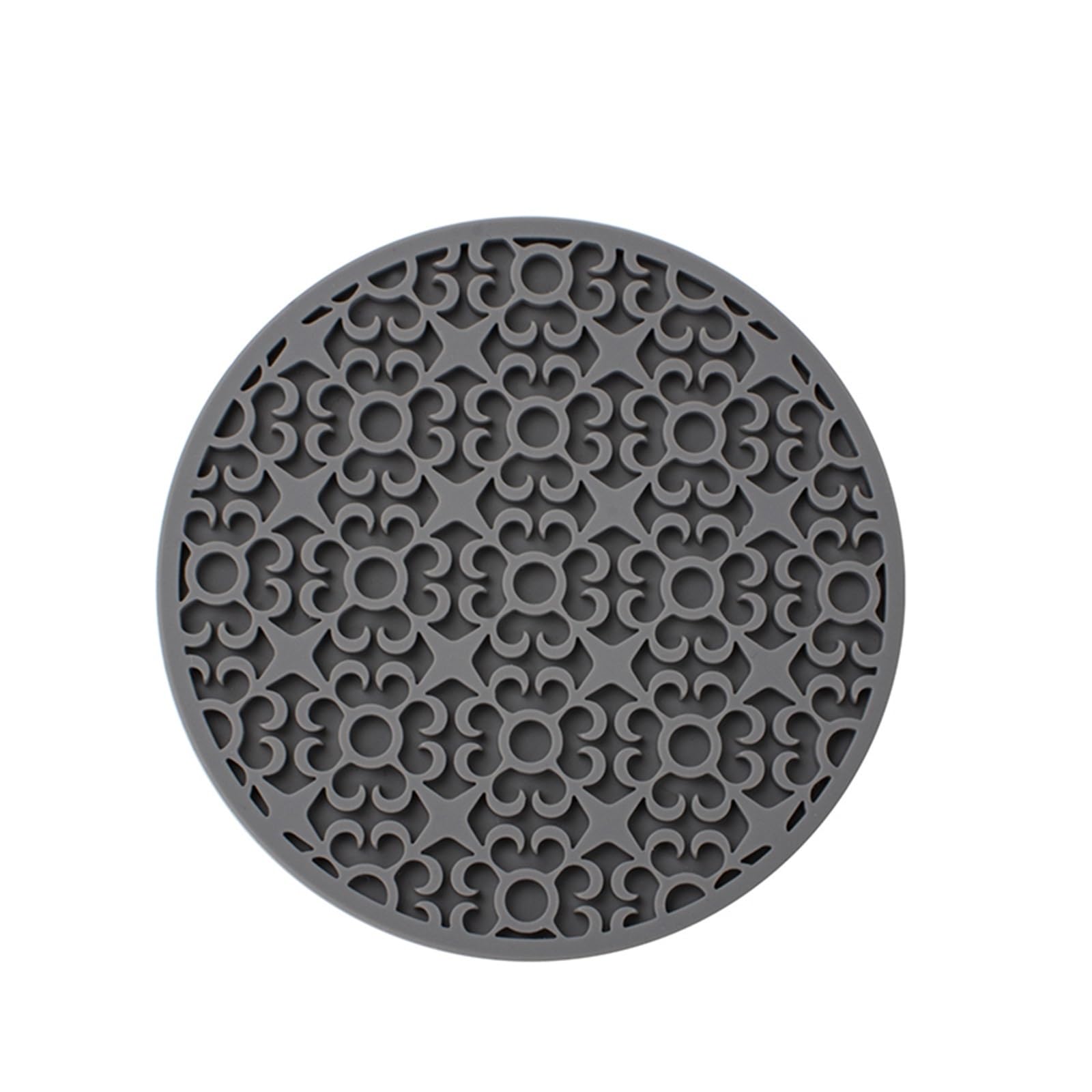 10Pcs 10cm Silicone Coaster Round Heat Resistant Rubber Tea Cup Retro Style Drink Coffee Mug Glass Beverage Holder Pad for Cap(Color2)